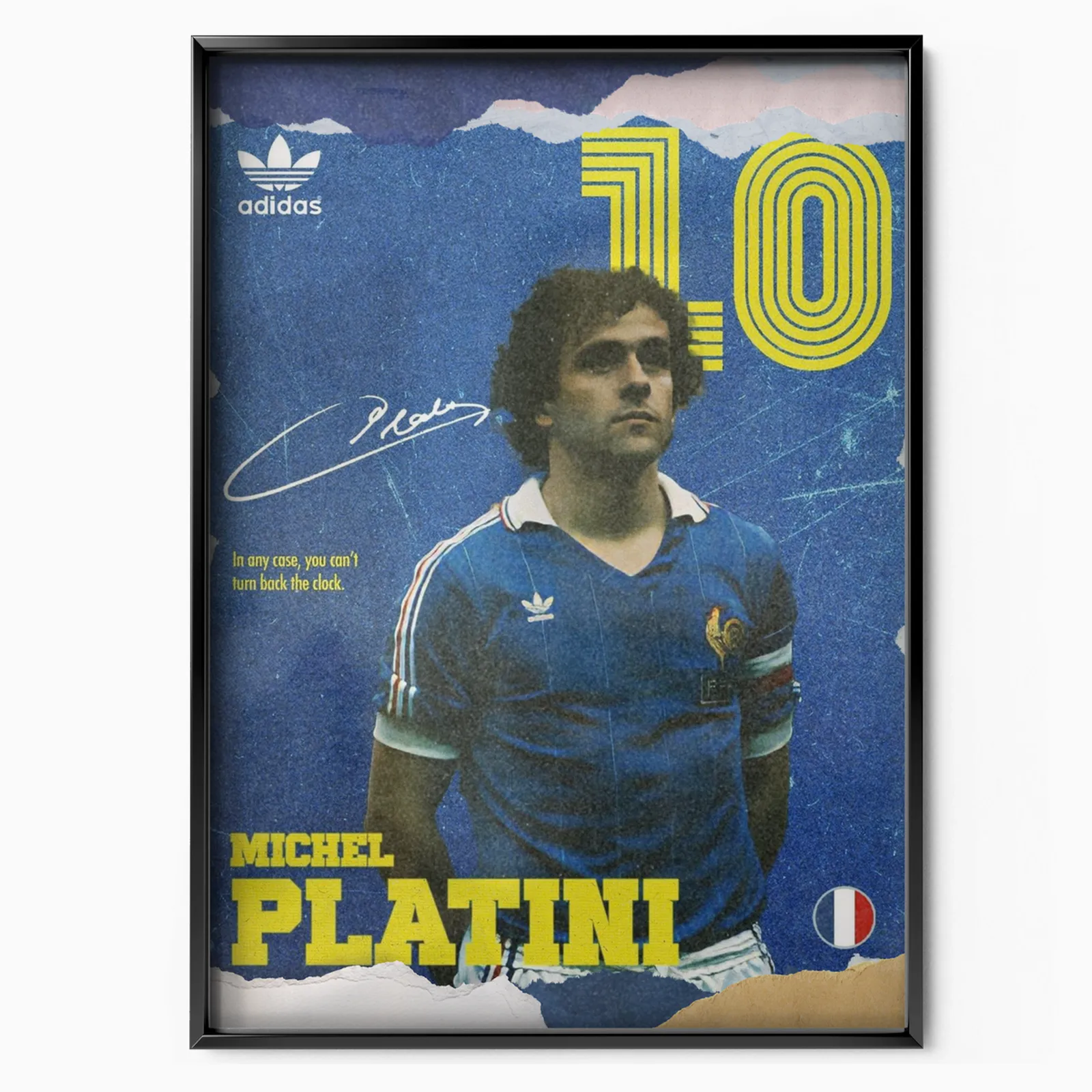 Michel Platini - France Number 10 Poster poster, museum grade matte print