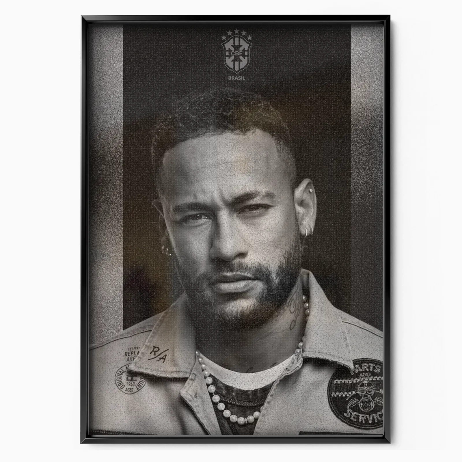 Neymar Jr - Brazil Portrait Poster poster, museum grade matte print