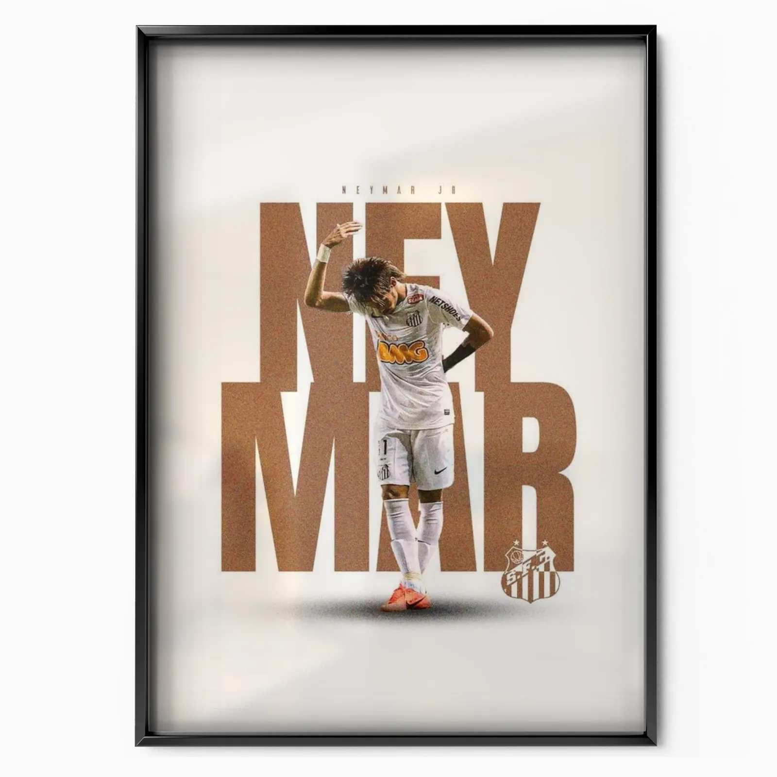 Neymar Jr - Santos Celebration Poster poster, museum grade matte print