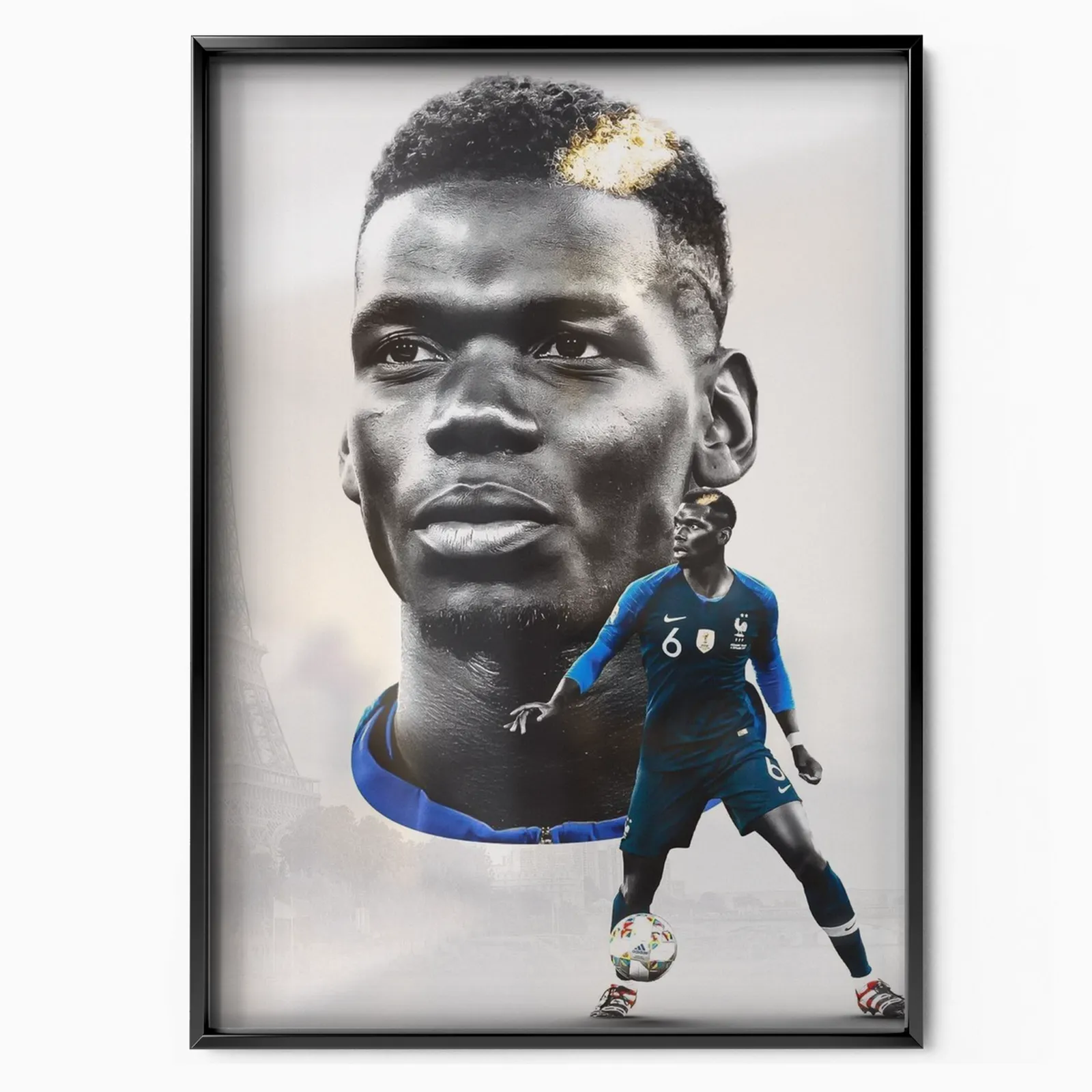 Paul Pogba - Eiffel Tower Poster poster, museum grade matte print