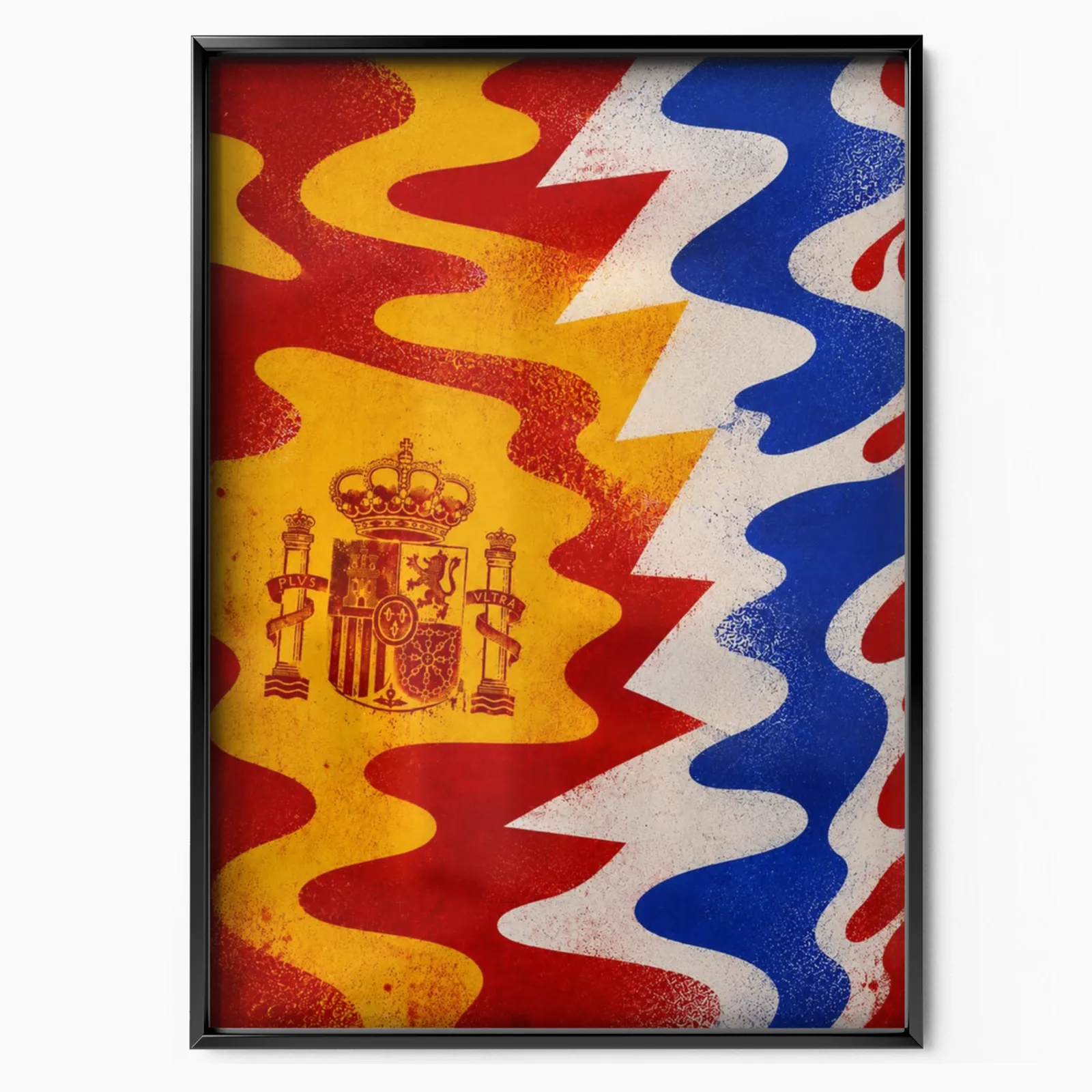 Spain National Team - Flag Art Poster poster, museum grade matte print