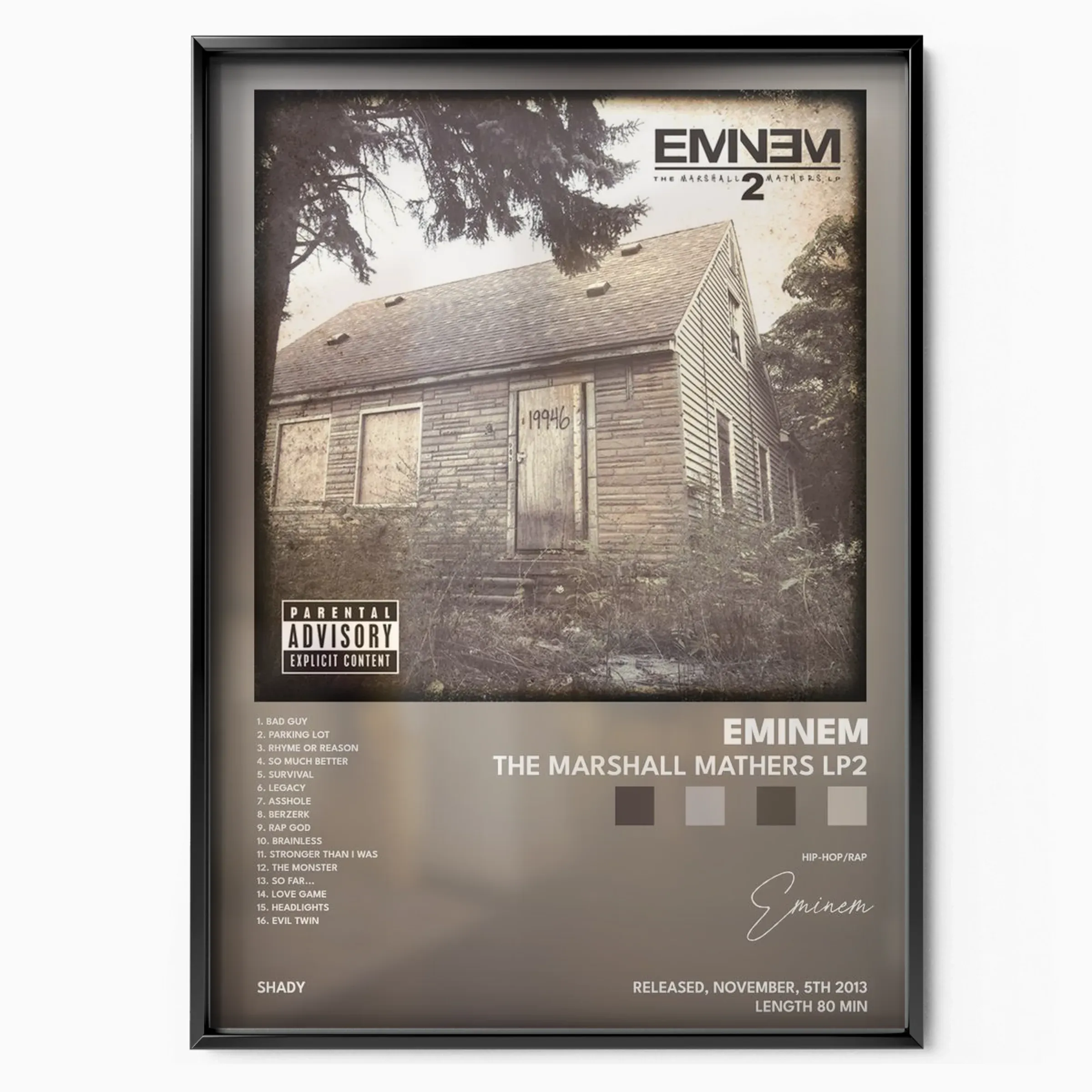 The Marshall Mathers LP2 Album poszter, matt, múzeumi minőségű nyomat
