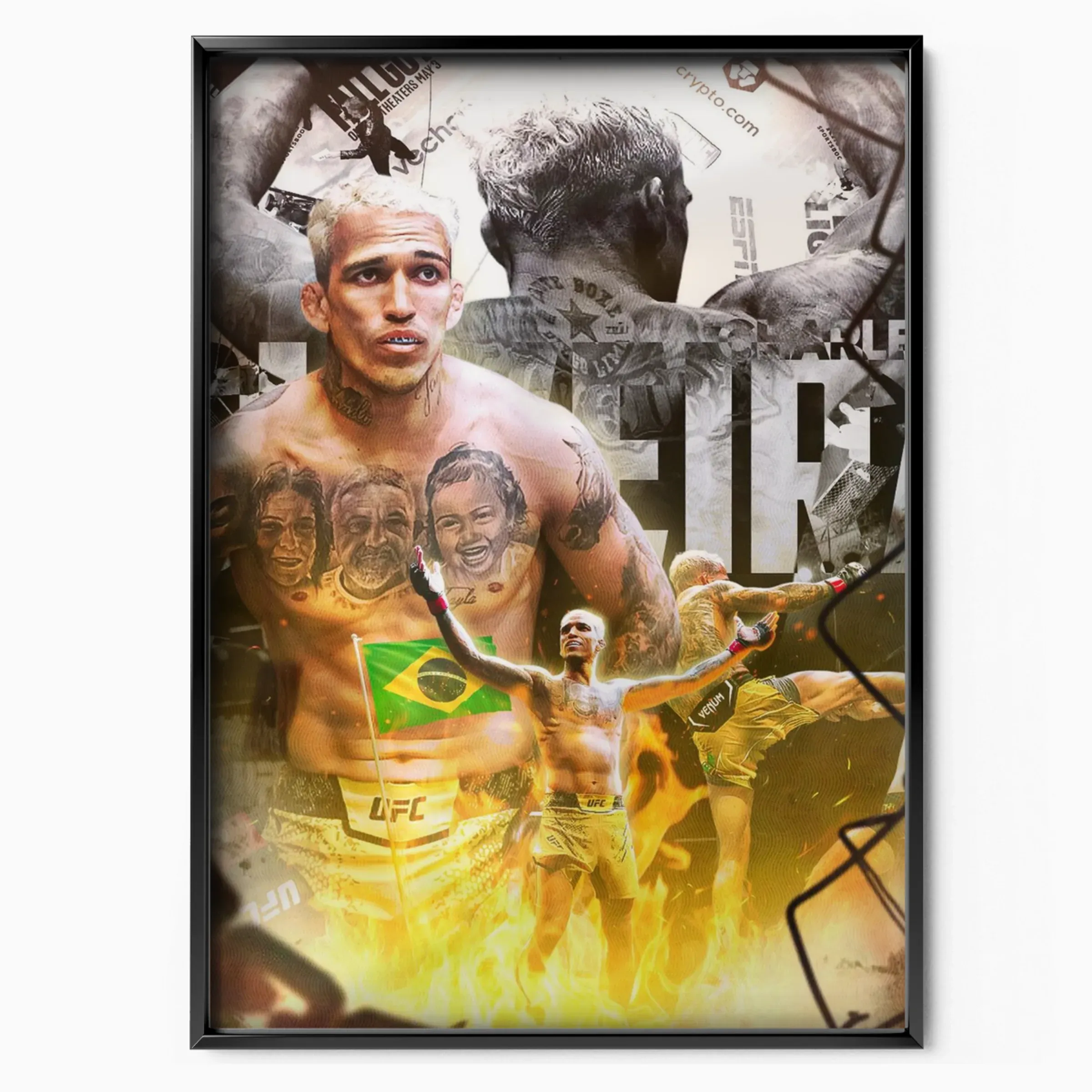Charles Oliveira - Brazil poster, museum grade matte print