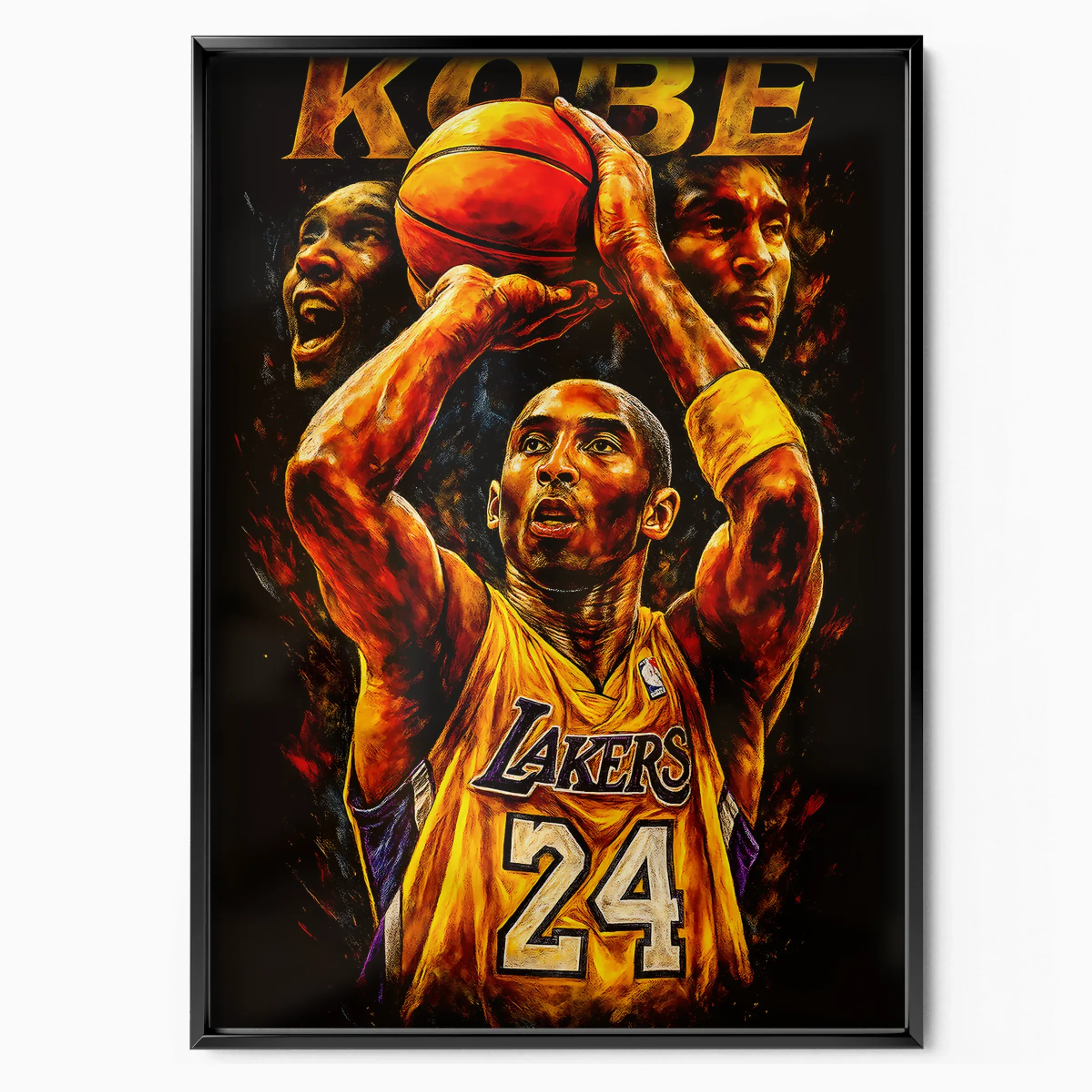 Kobe Bryant Poster - Lakers Fadeaway poster, museum grade matte print