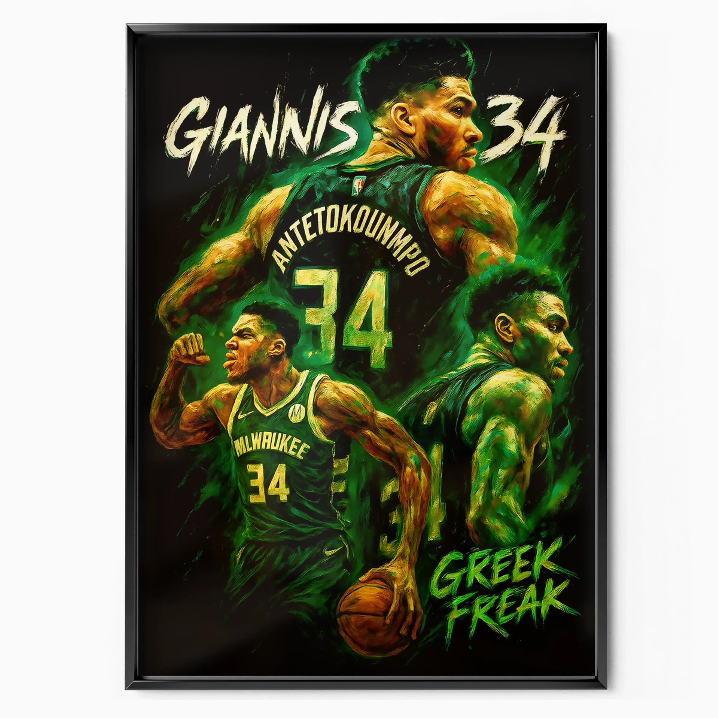 Giannis Antetokounmpo Poster - Milwaukee poster, museum grade matte print