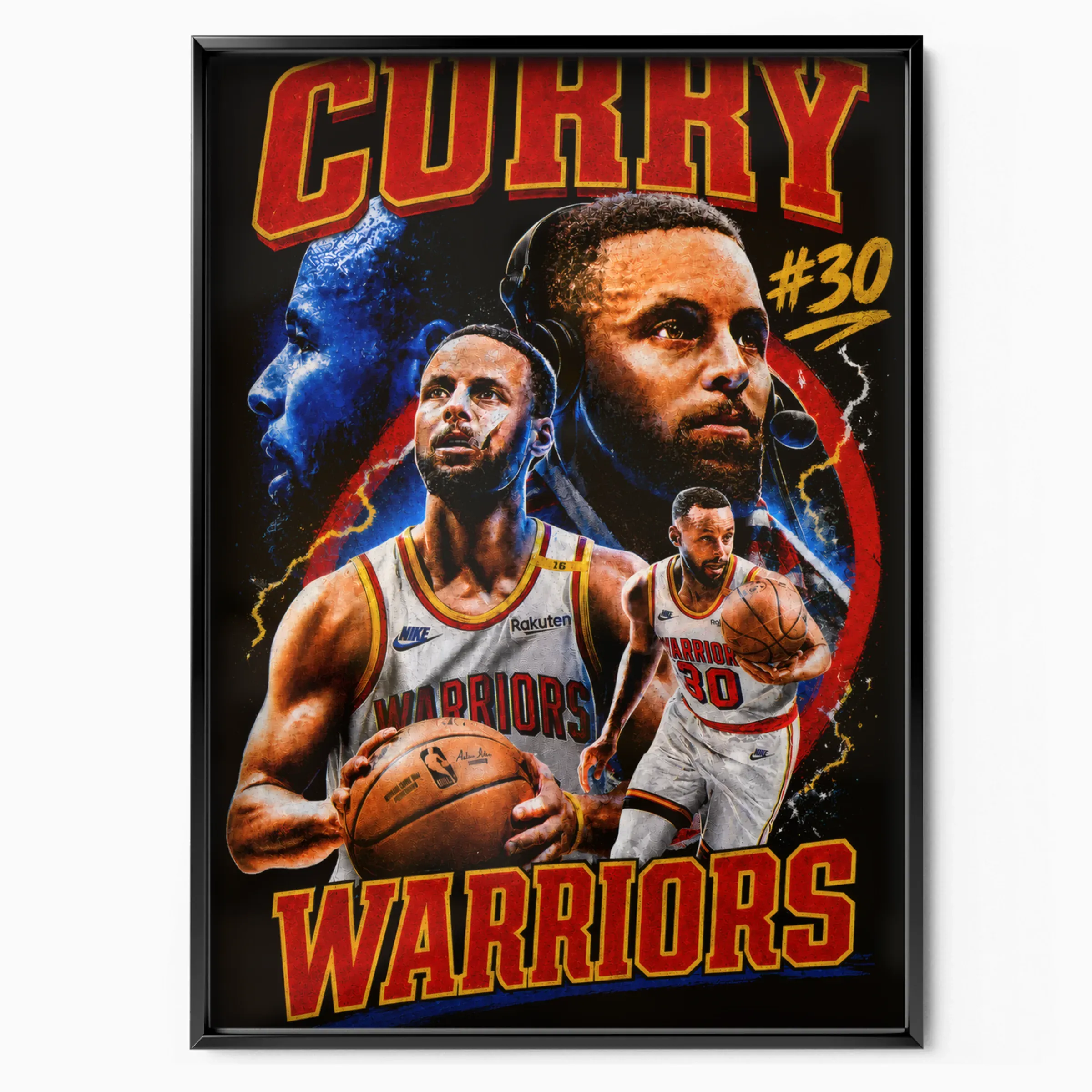 Stephen Curry Poster - Warriors Bootleg poster, museum grade matte print