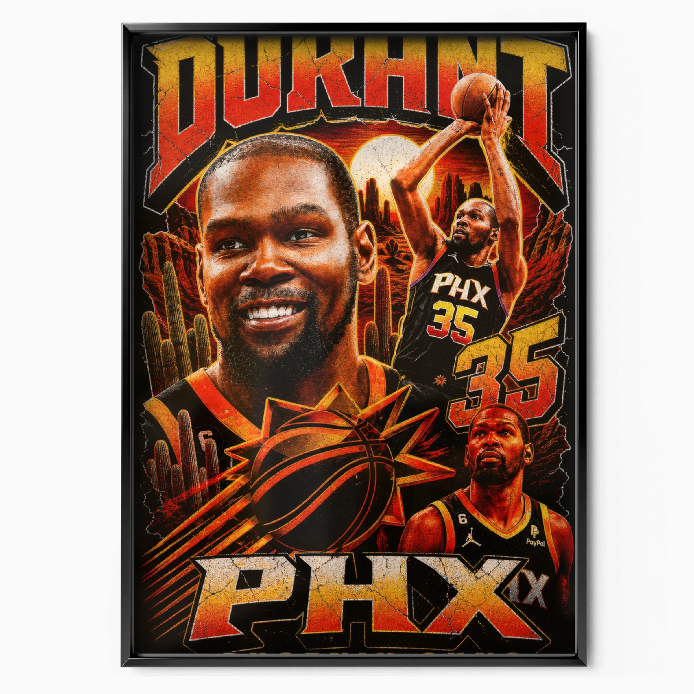 Kevin Durant Poster - Phoenix Suns Bootleg poster, museum grade matte print