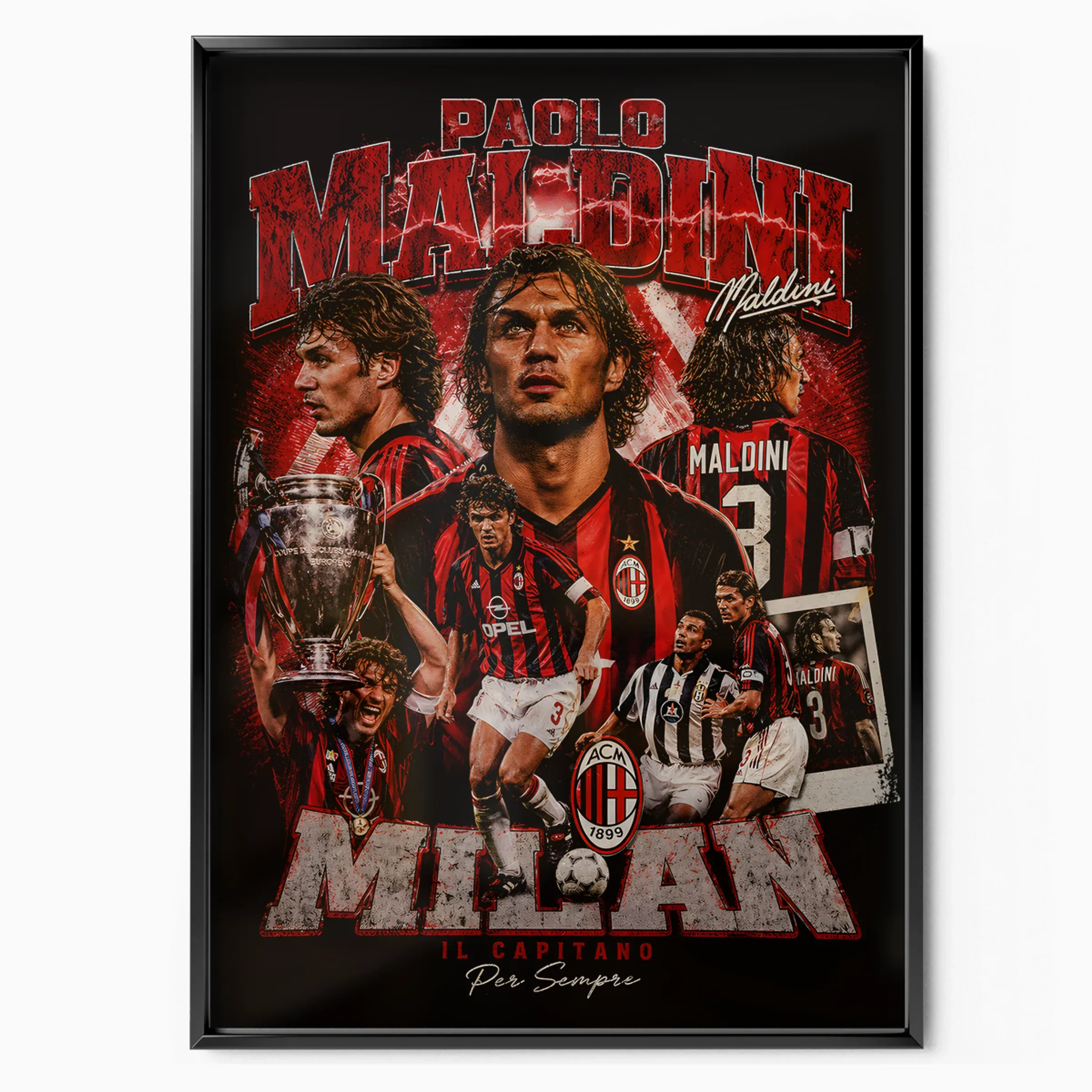 Paolo Maldini Poster - Milan poster