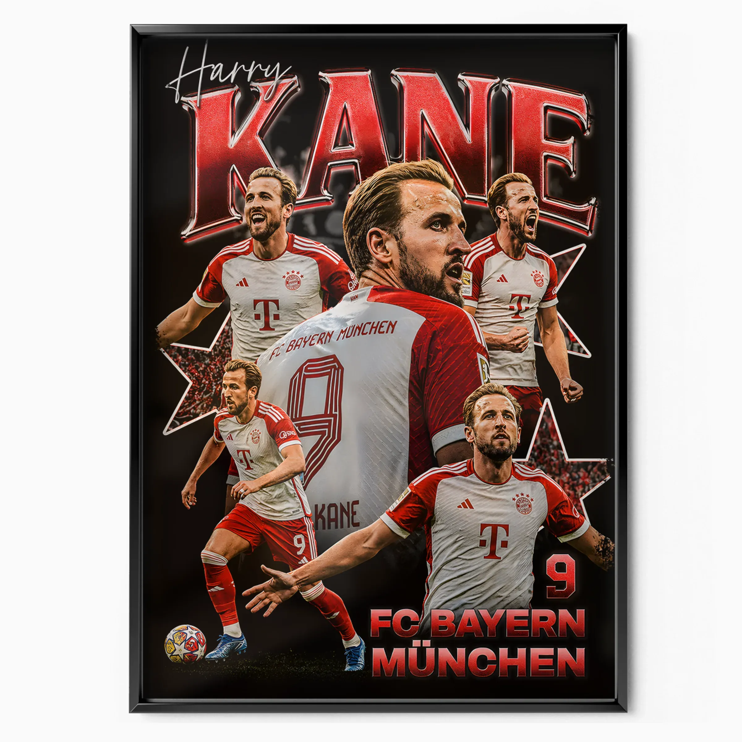 Harry Kane Poster - FC Bayern Munich poster, museum grade matte print