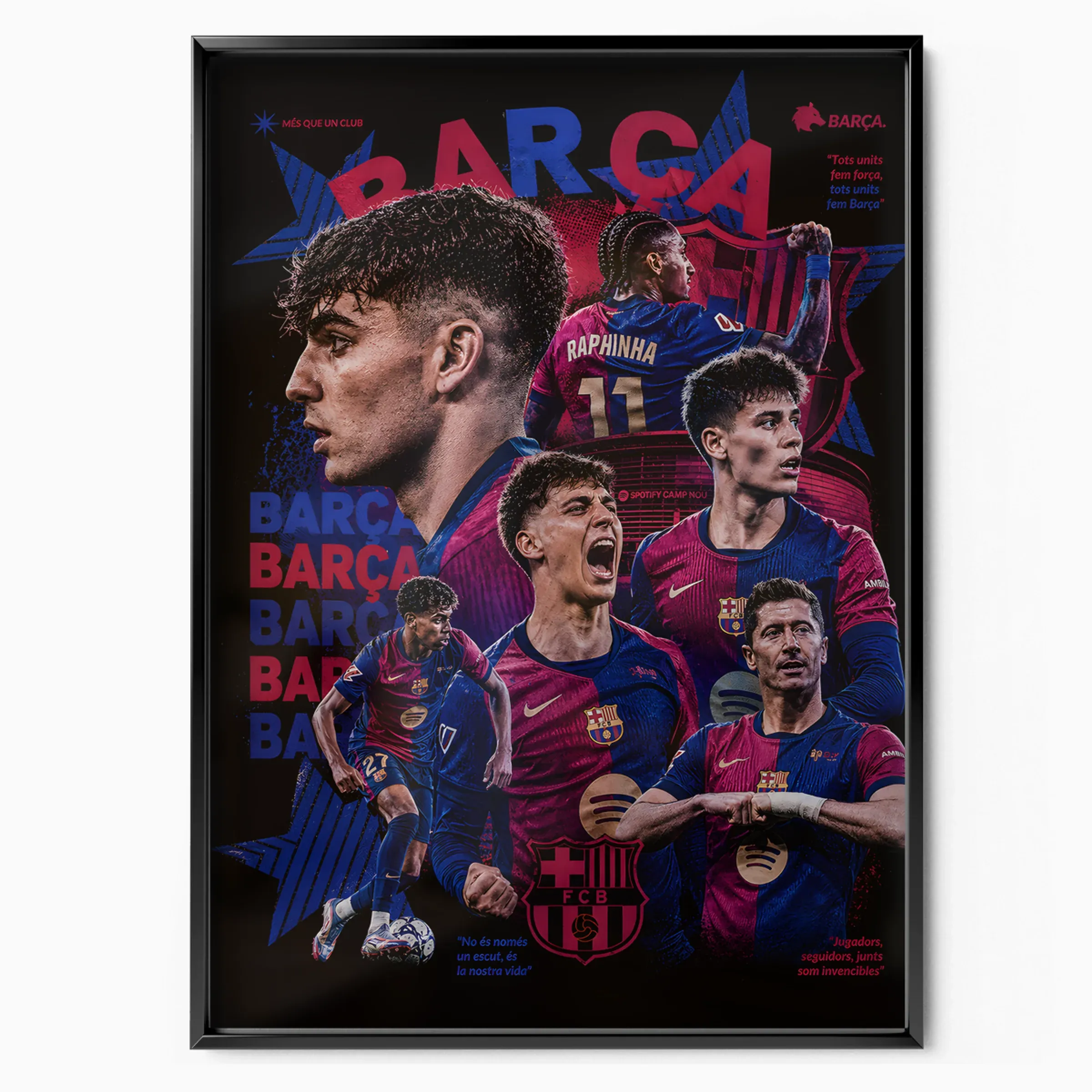 FC Barcelona Poster - Squad poster, museum grade matte print
