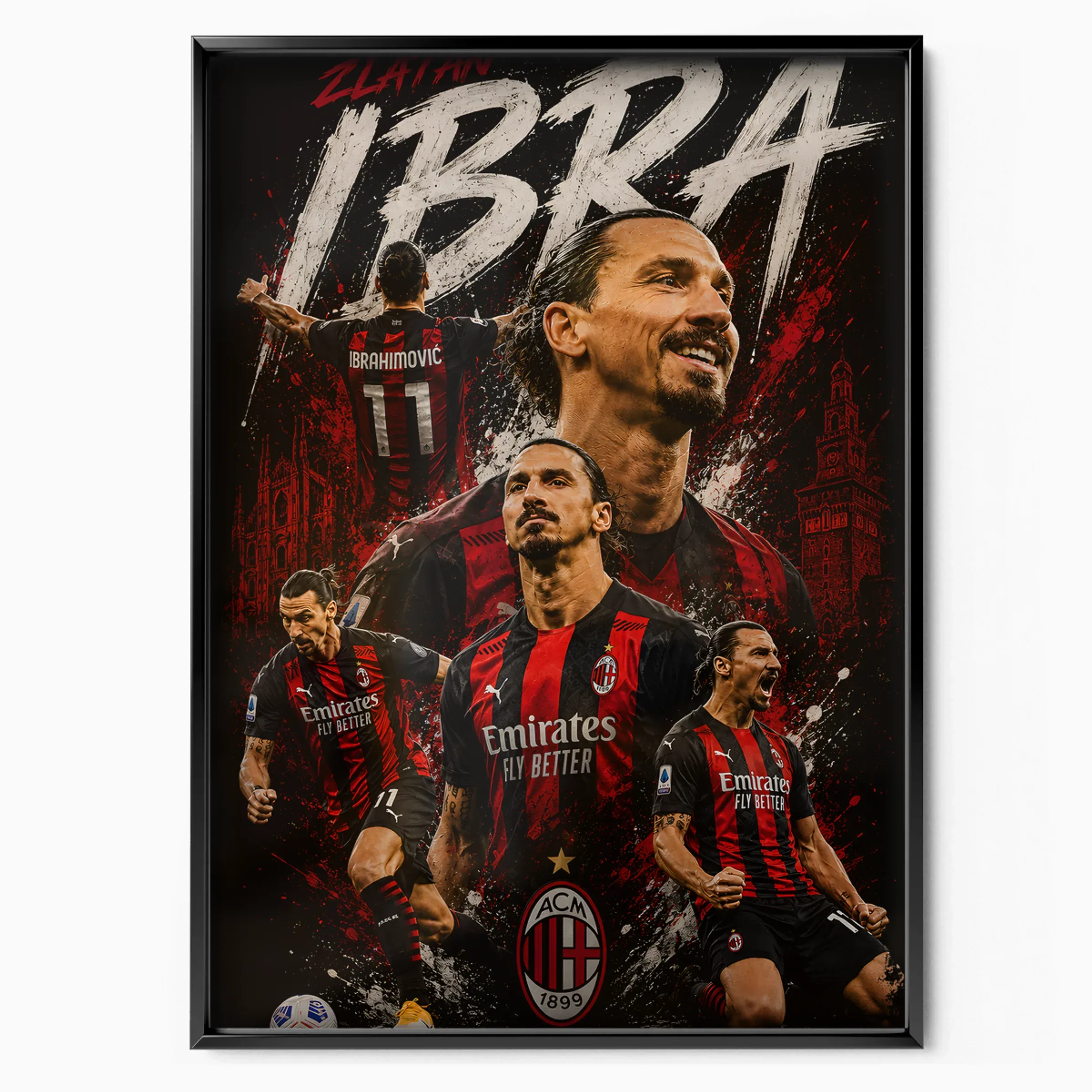 Zlatan Ibrahimović Poster - Milan poster, museum grade matte print