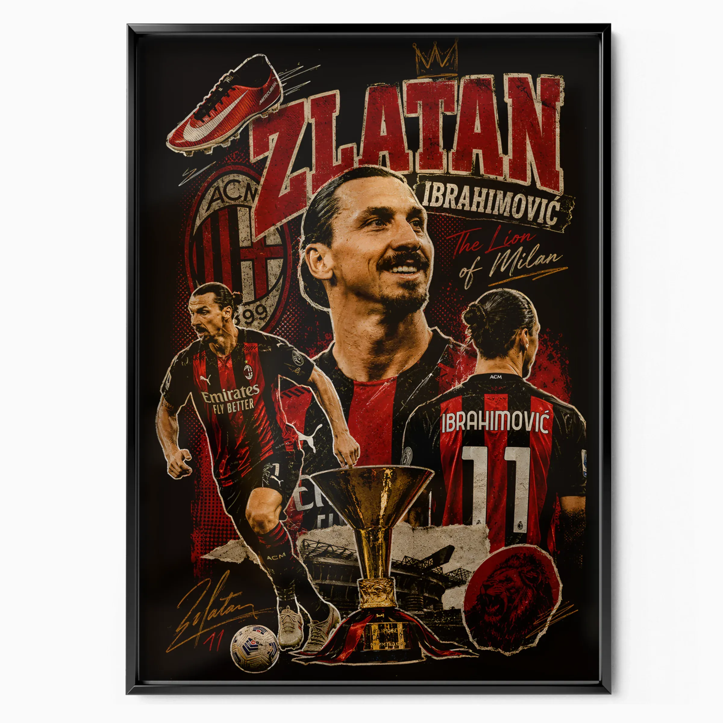 Zlatan Ibrahimović Poster - King of Milan poster