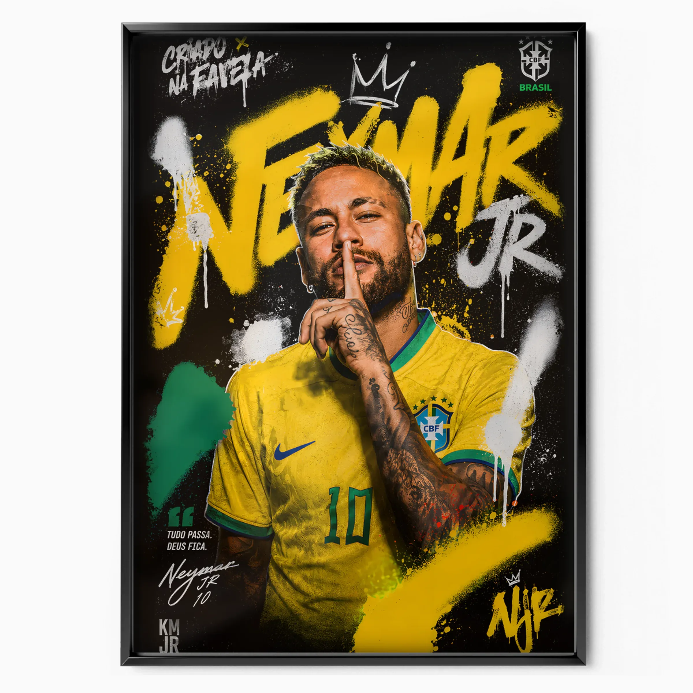 Neymar Jr Poster - Brazil poster, museum grade matte print