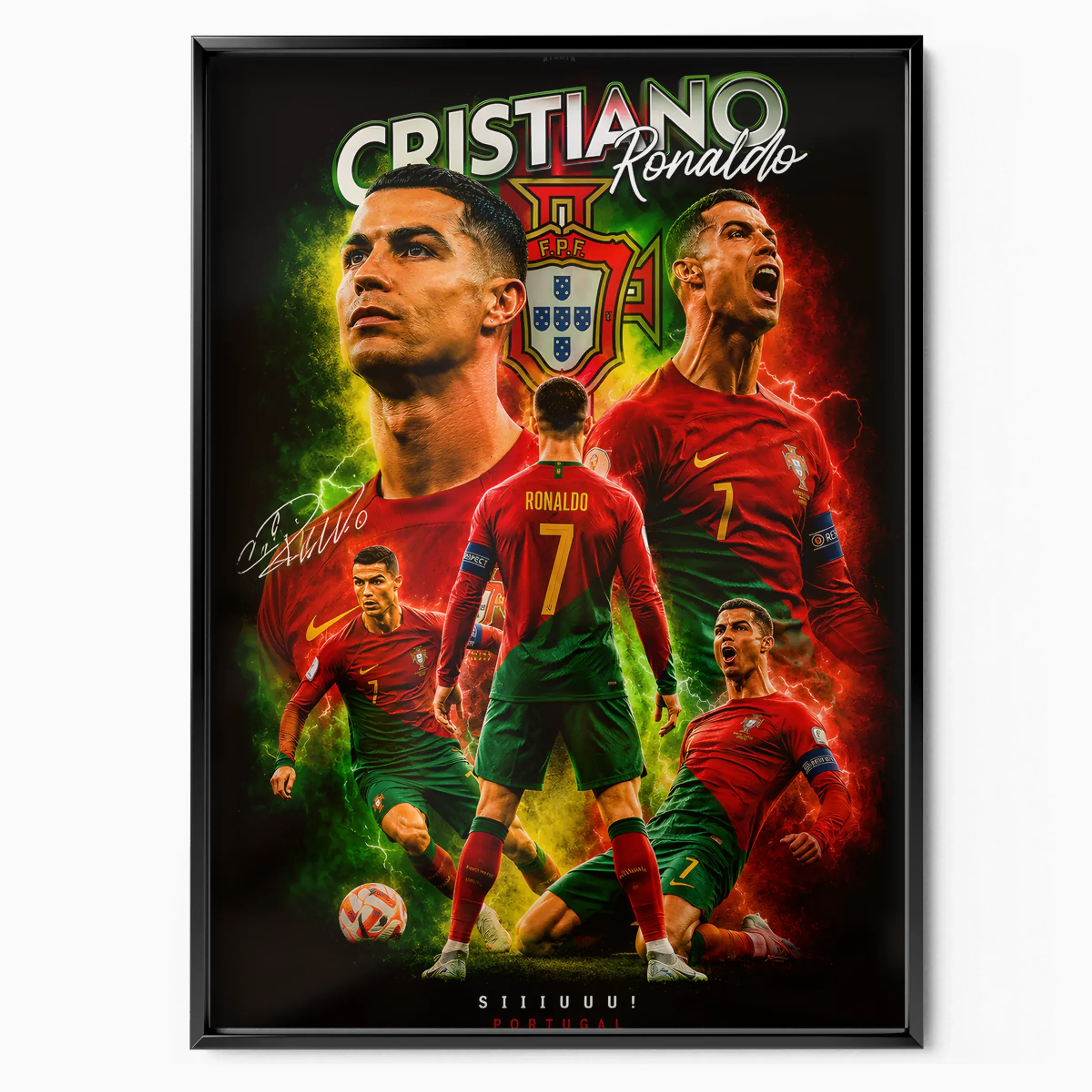 Cristiano Ronaldo Poster - Portugal Siu poster, museum grade matte print