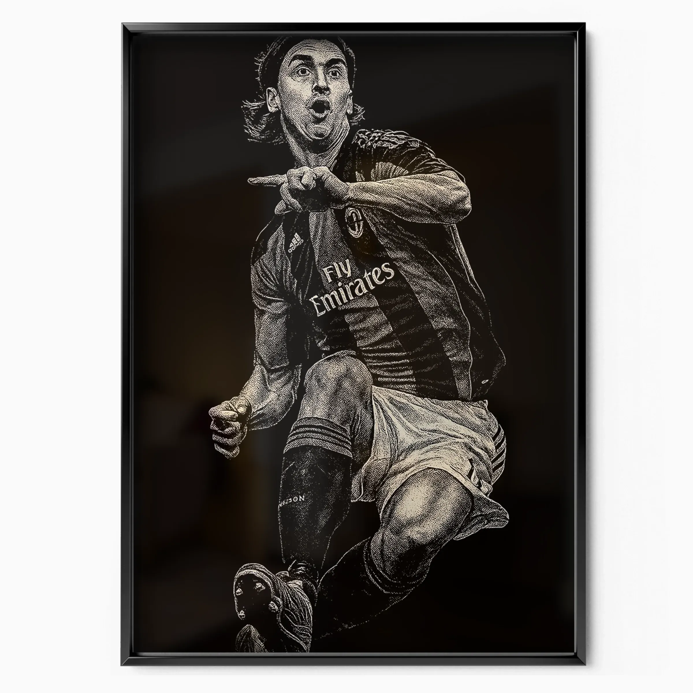 Zlatan Ibrahimović Poster - AC Milan poster, museum grade matte print