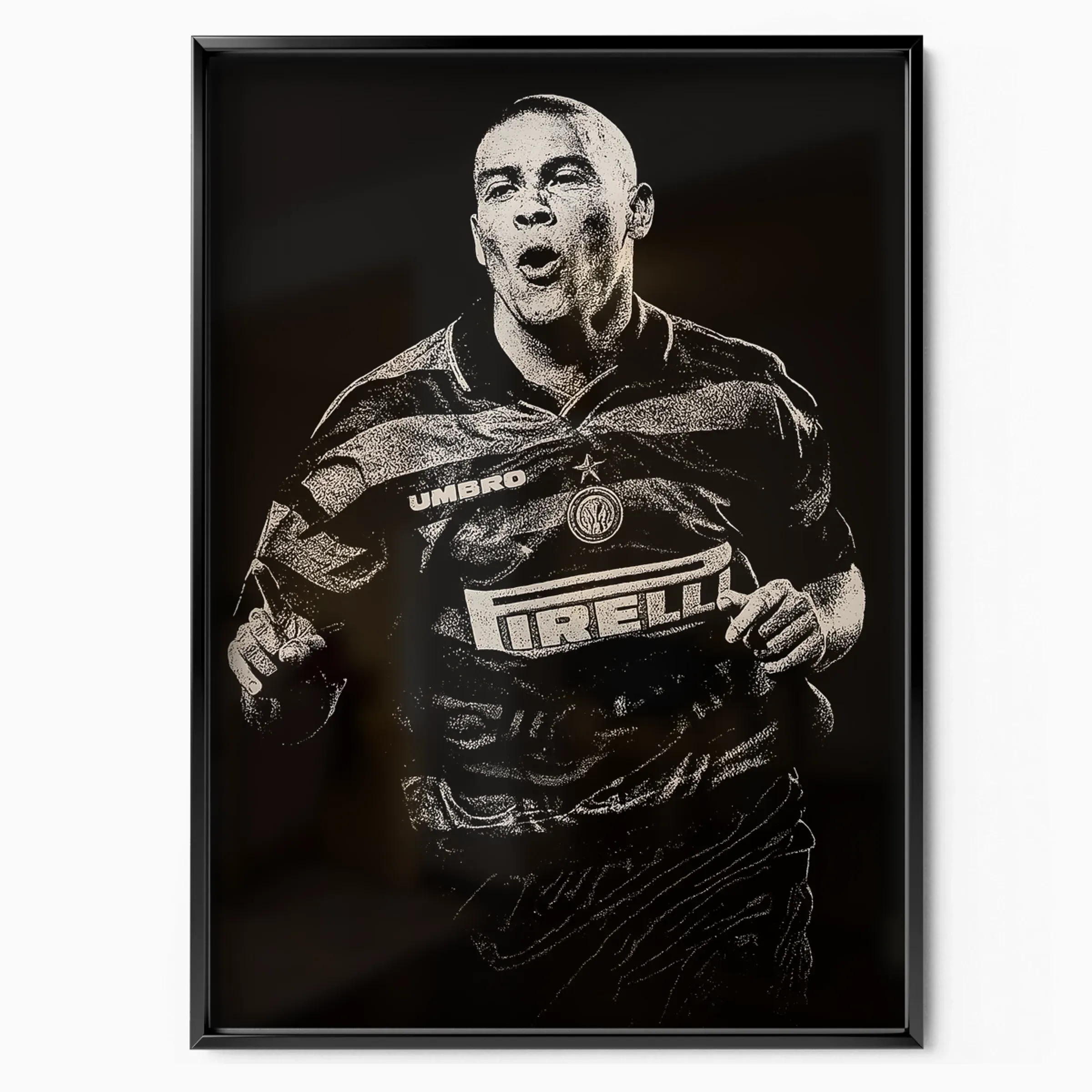 Ronaldo Nazário Poster - Inter poster, museum grade matte print