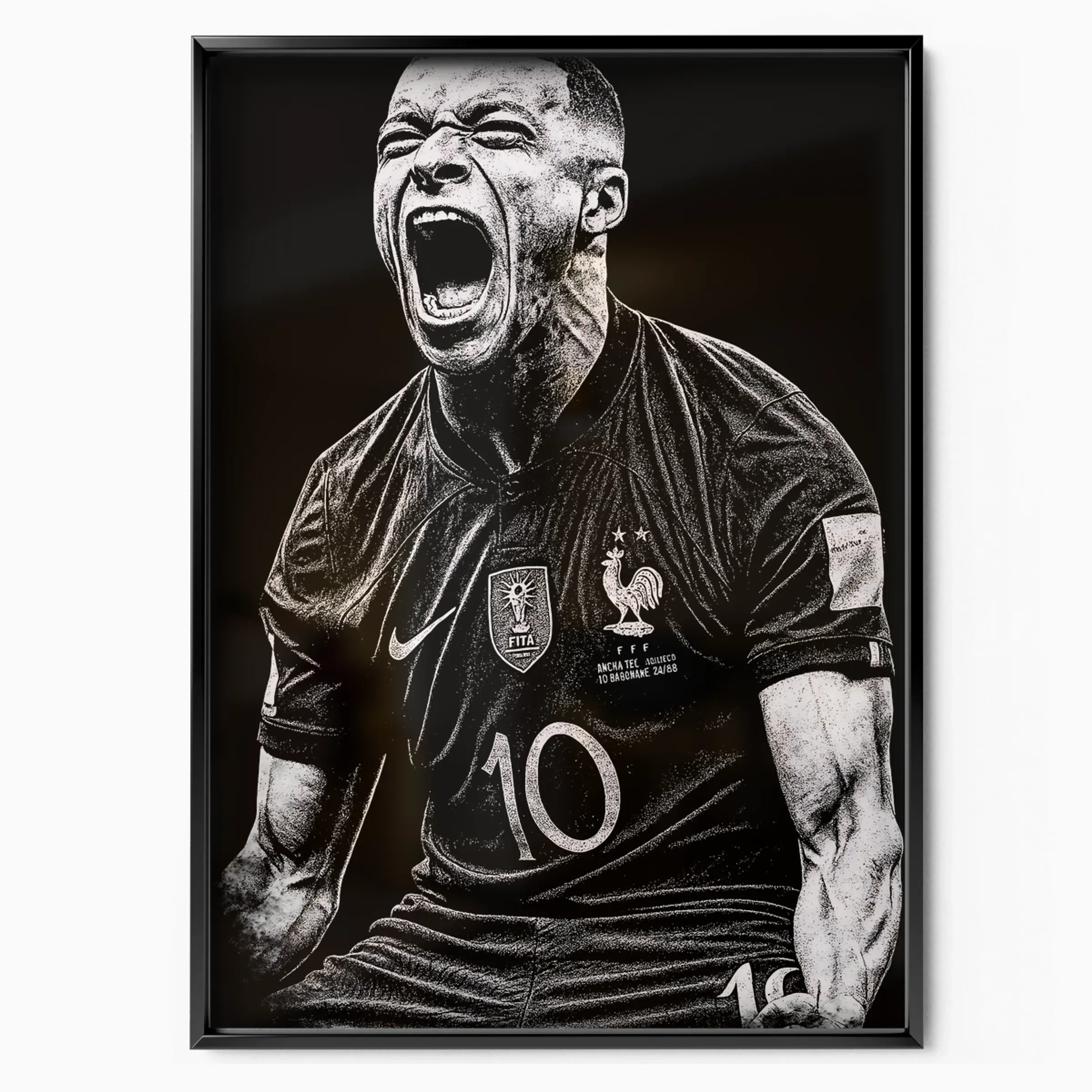 Kylian Mbappé Poster - Les Bleus poster, museum grade matte print