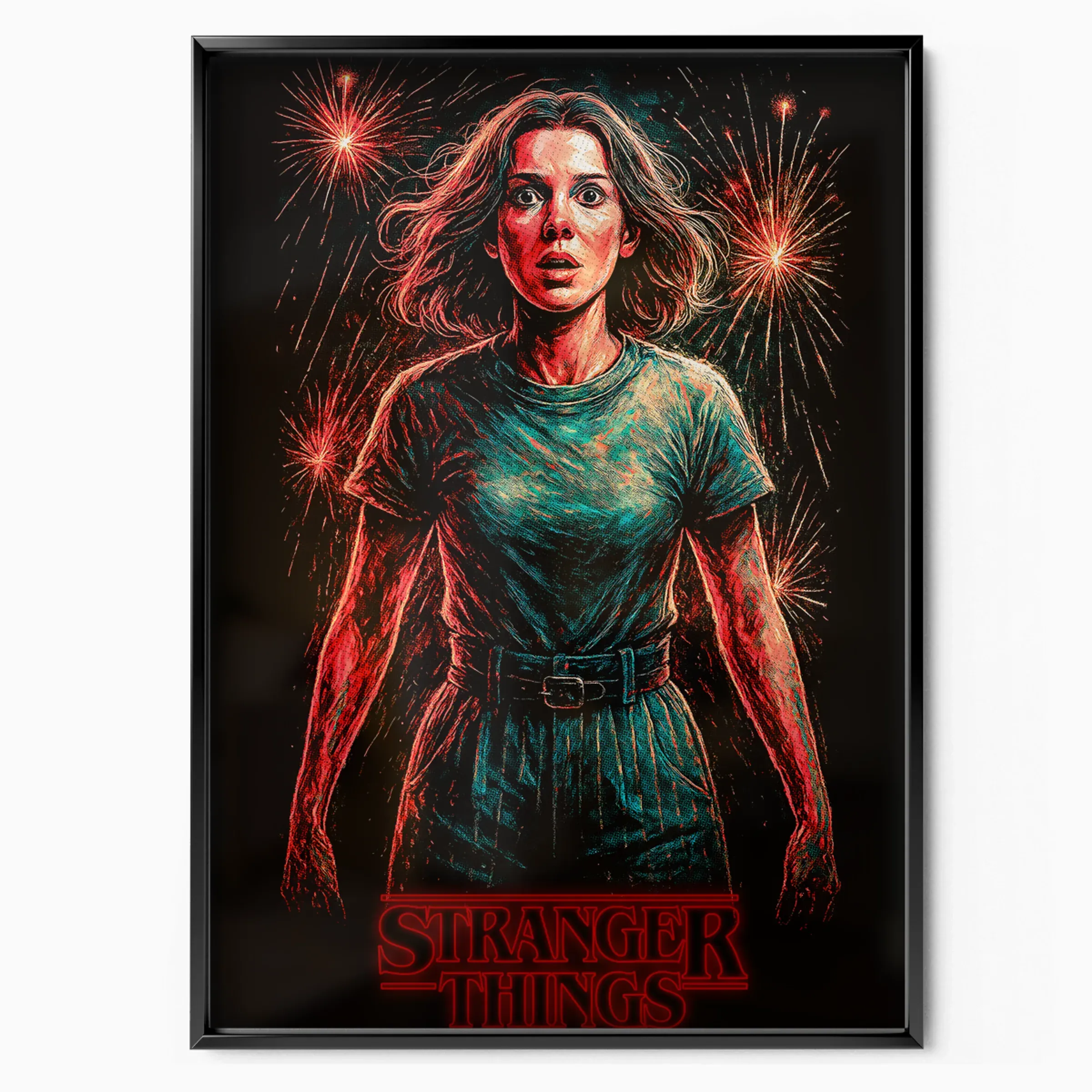 Stranger Things Poster - Eleven Fireworks poster, museum grade matte print