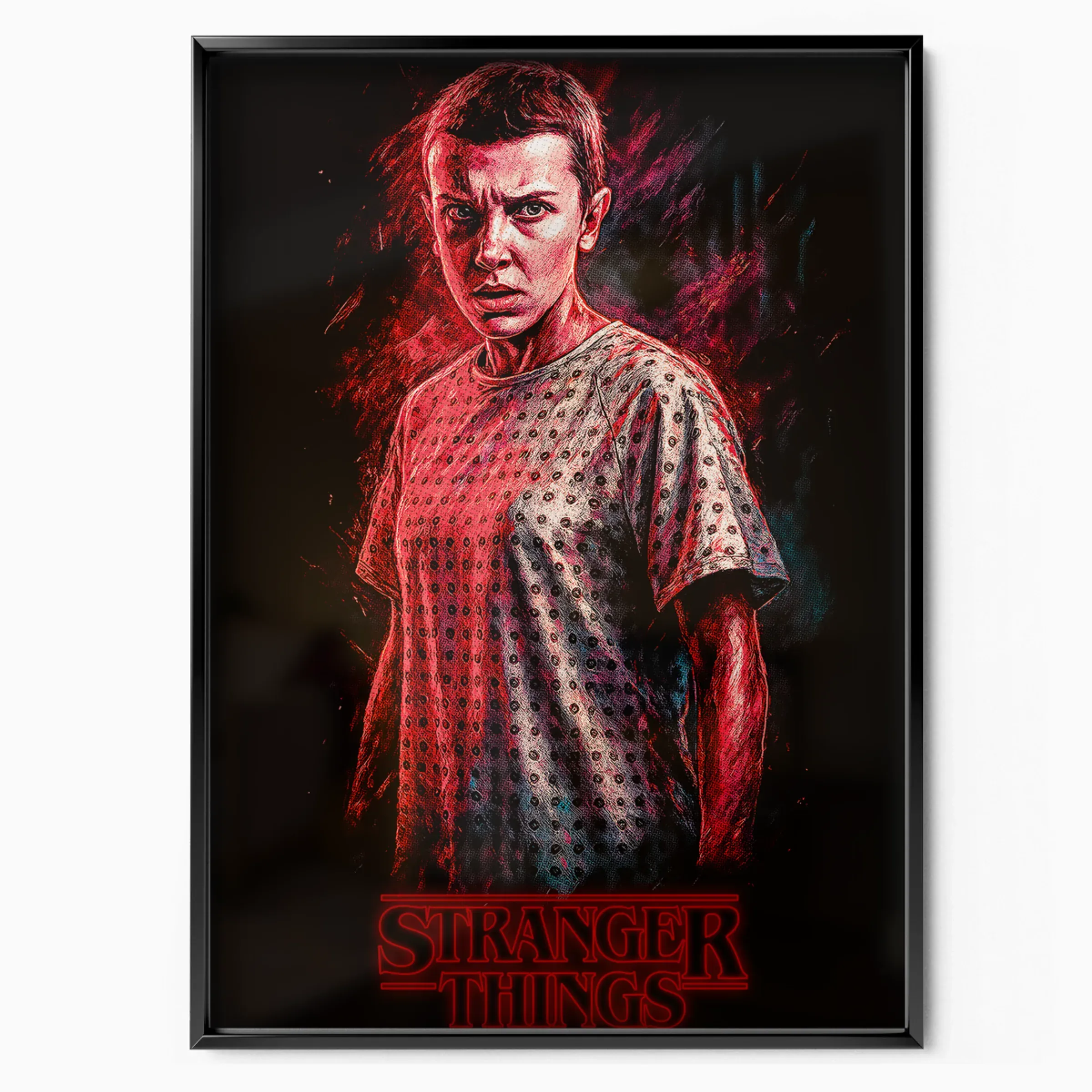 Stranger Things Poster - Eleven Hospital Gown poster, museum grade matte print