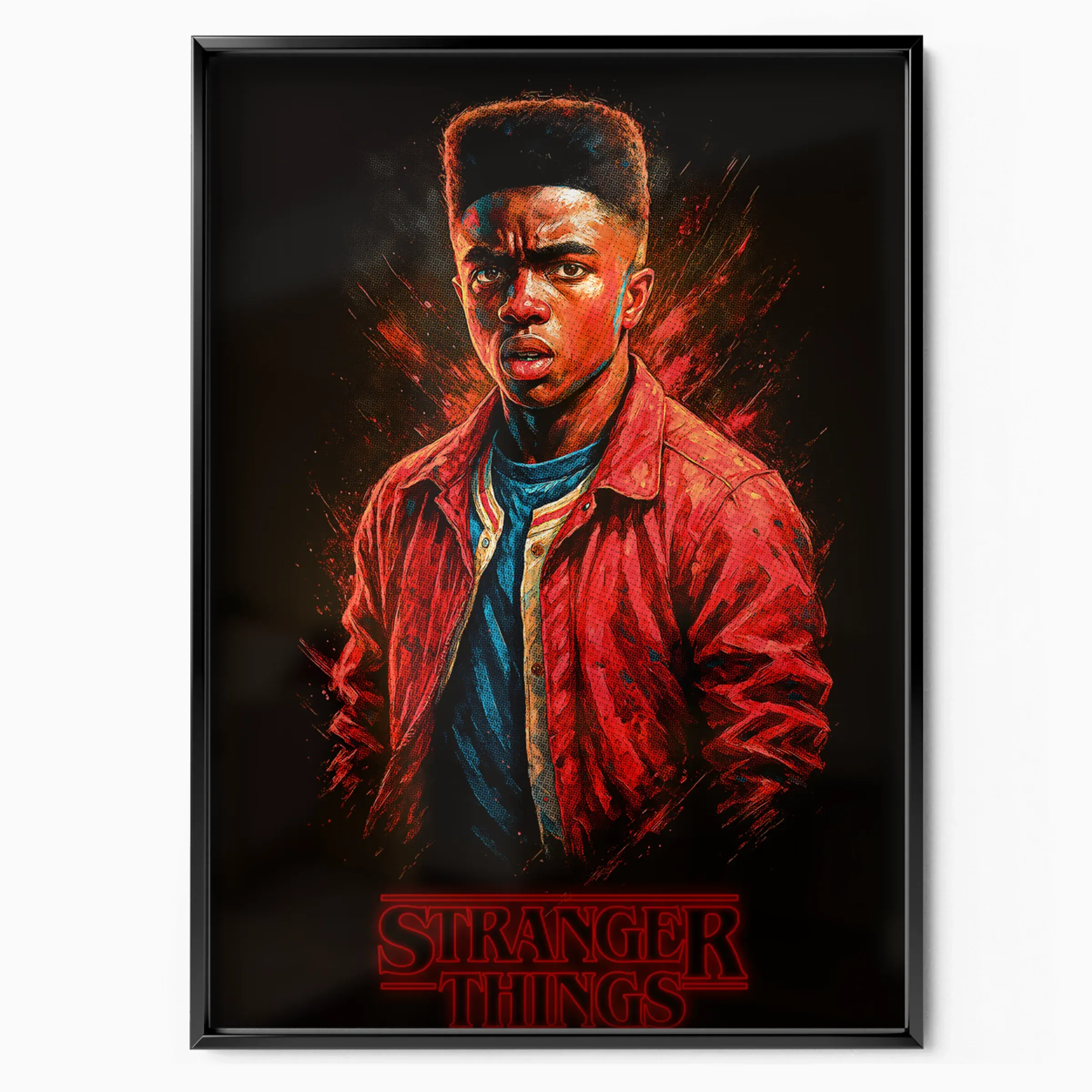 Stranger Things Poster - Lucas Sinclair Red poster, museum grade matte print