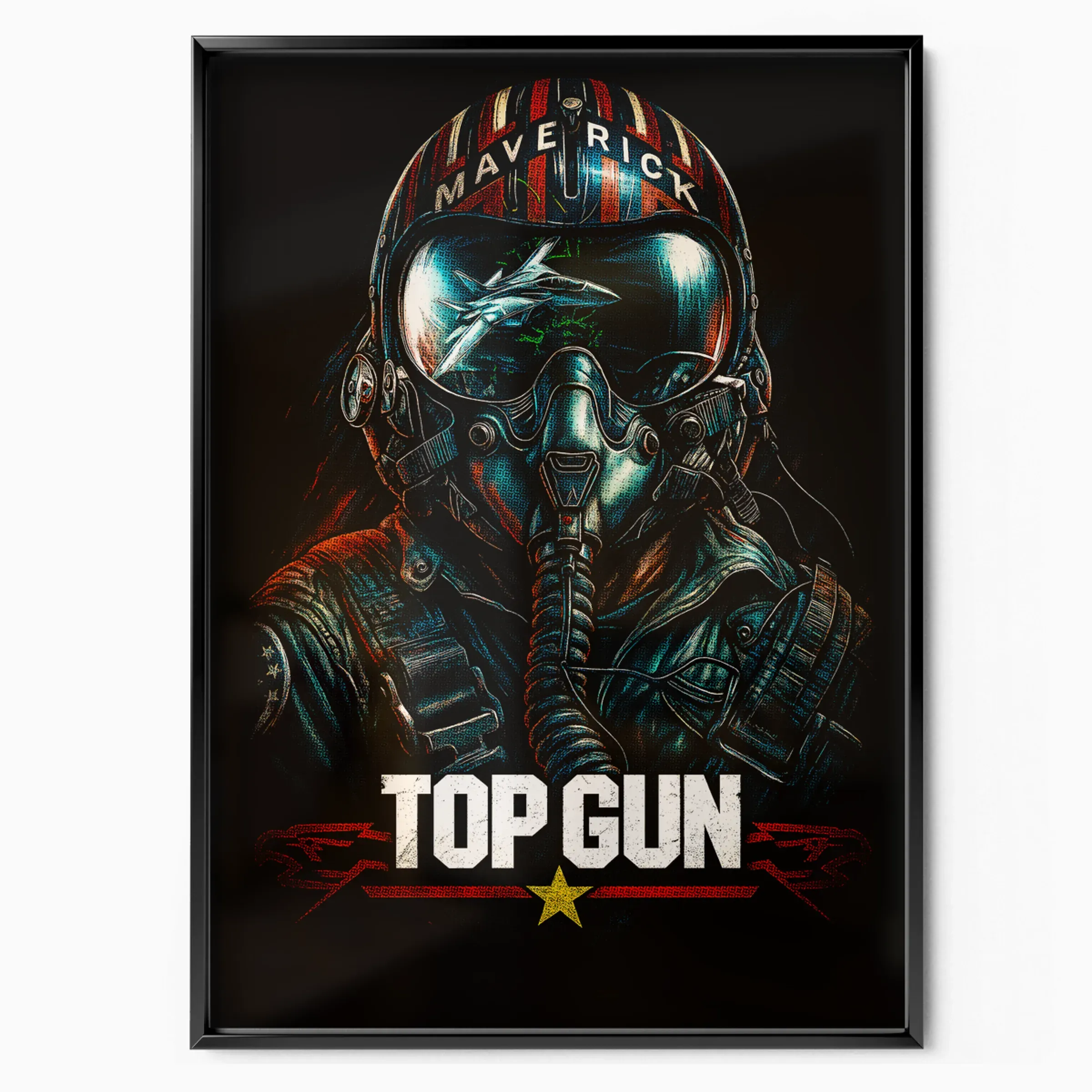 Top Gun Poster - Maverick Helmet poster, museum grade matte print