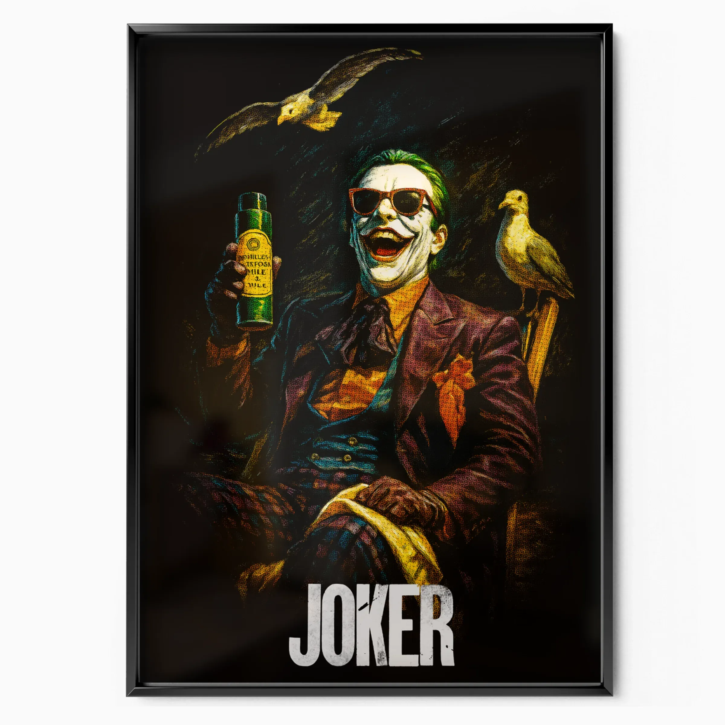 Joker Poster - Joaquin Phoenix Sitting poster, museum grade matte print