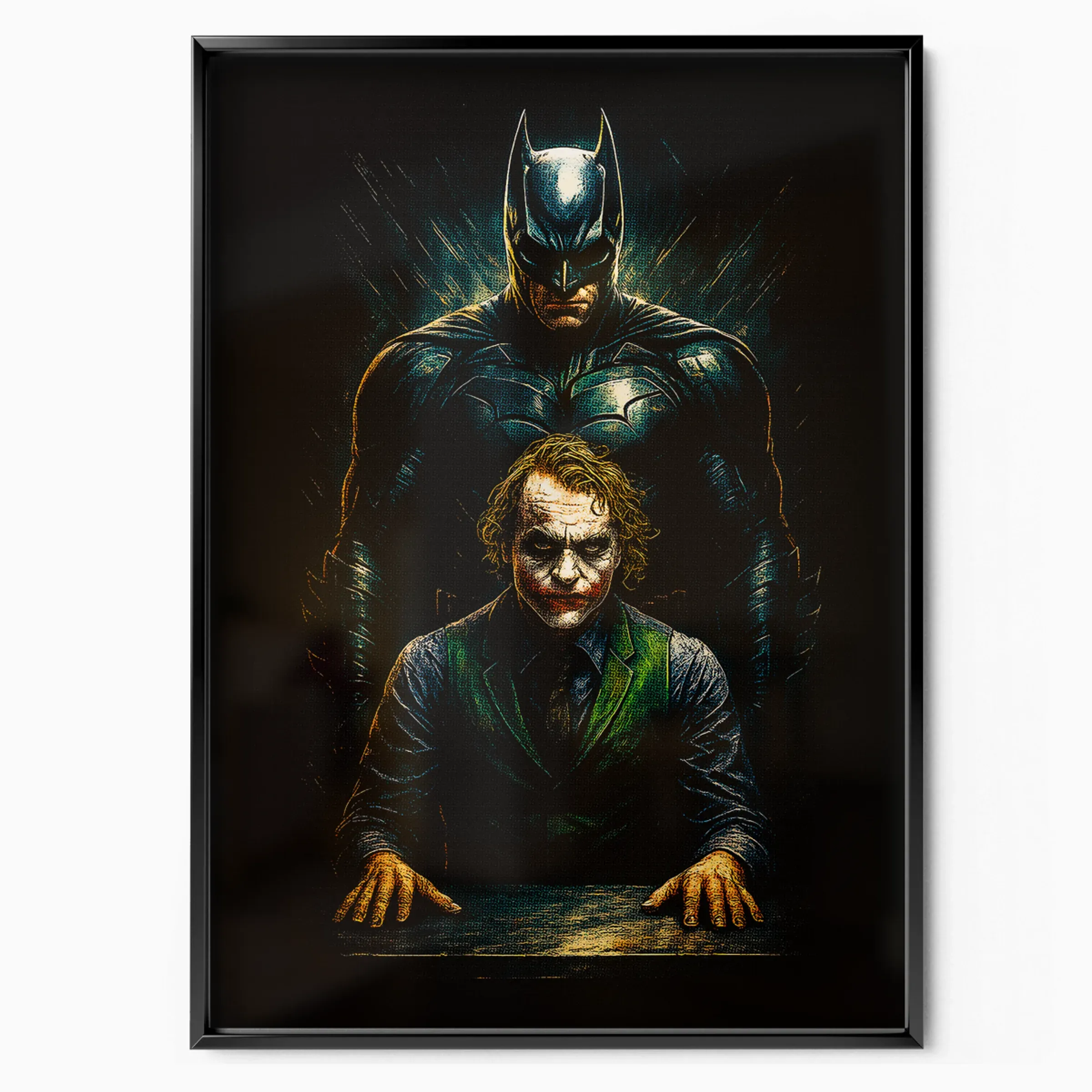The Dark Knight Poster - Batman and Joker poster, museum grade matte print