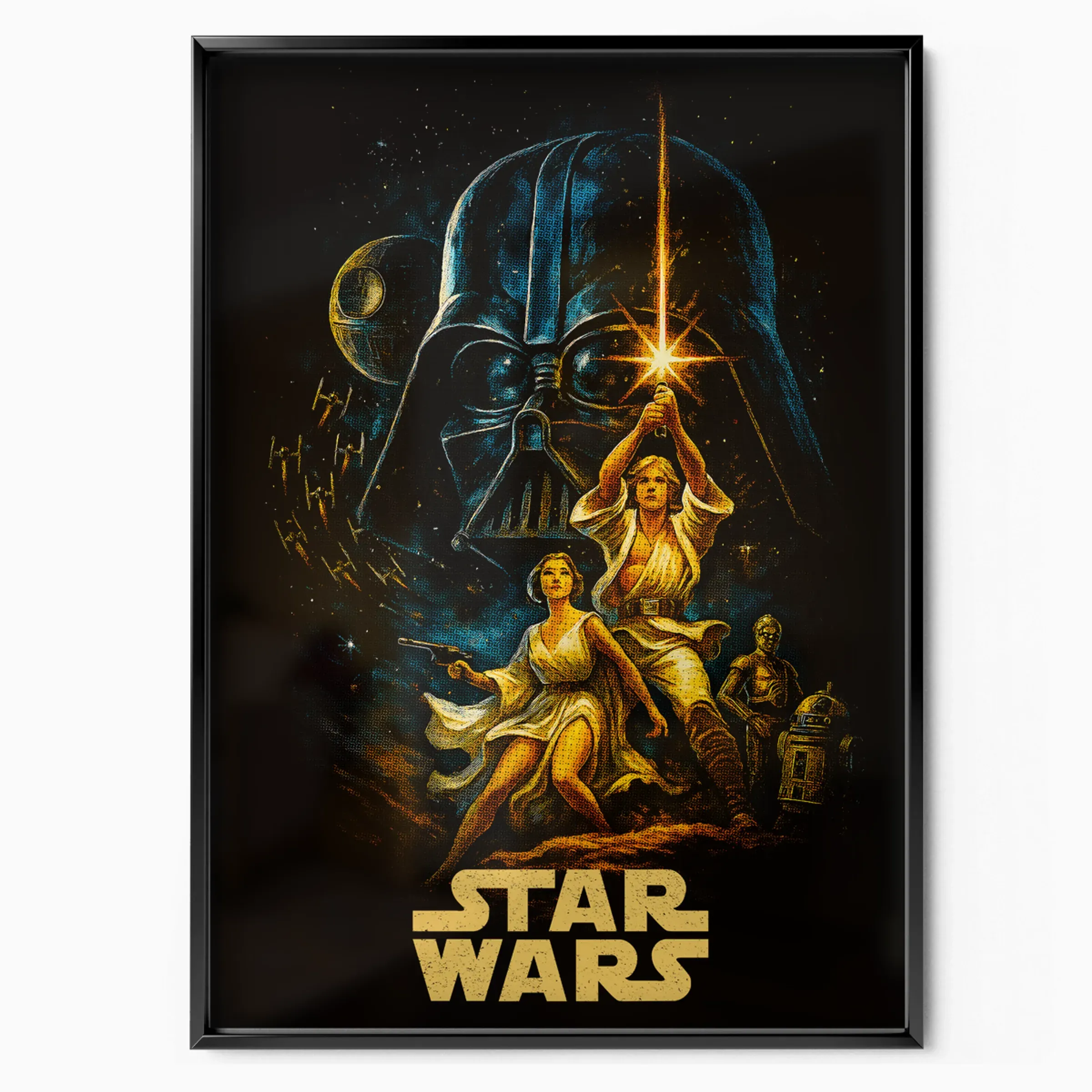 Star Wars Poster - Vader and Leia poster, museum grade matte print