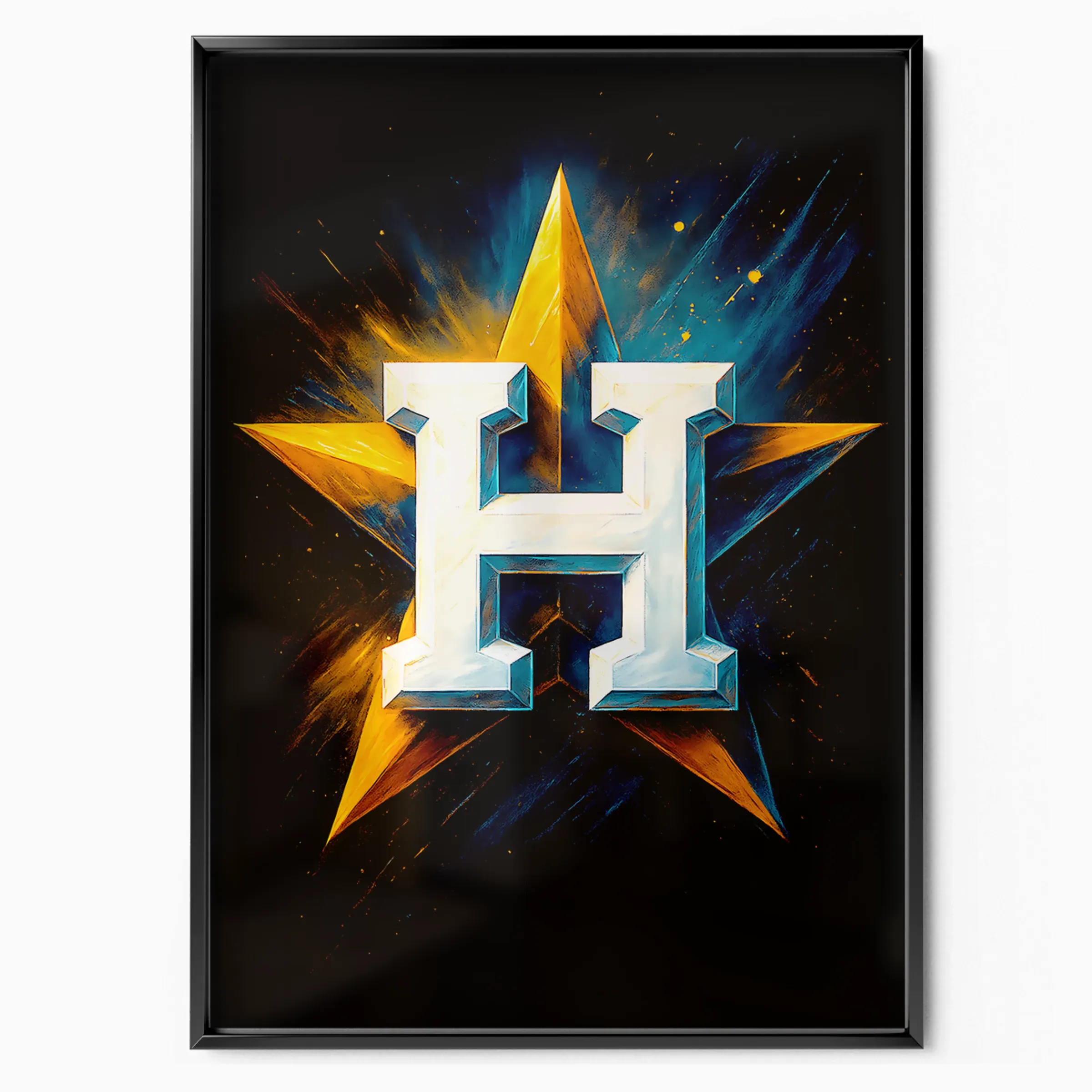 Houston Astros Poster - Star H poster, museum grade matte print