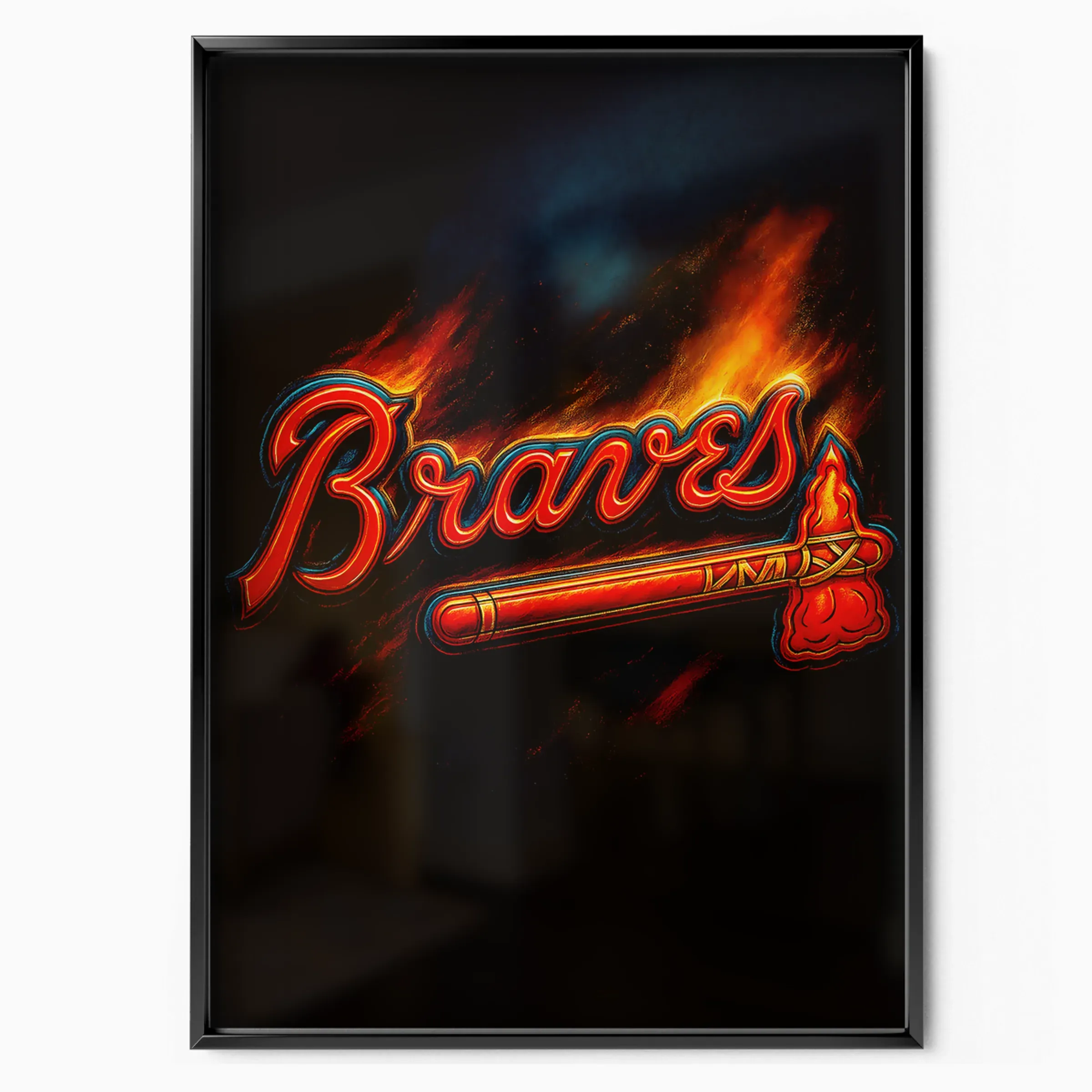 Atlanta Braves Poster - Script poster, museum grade matte print