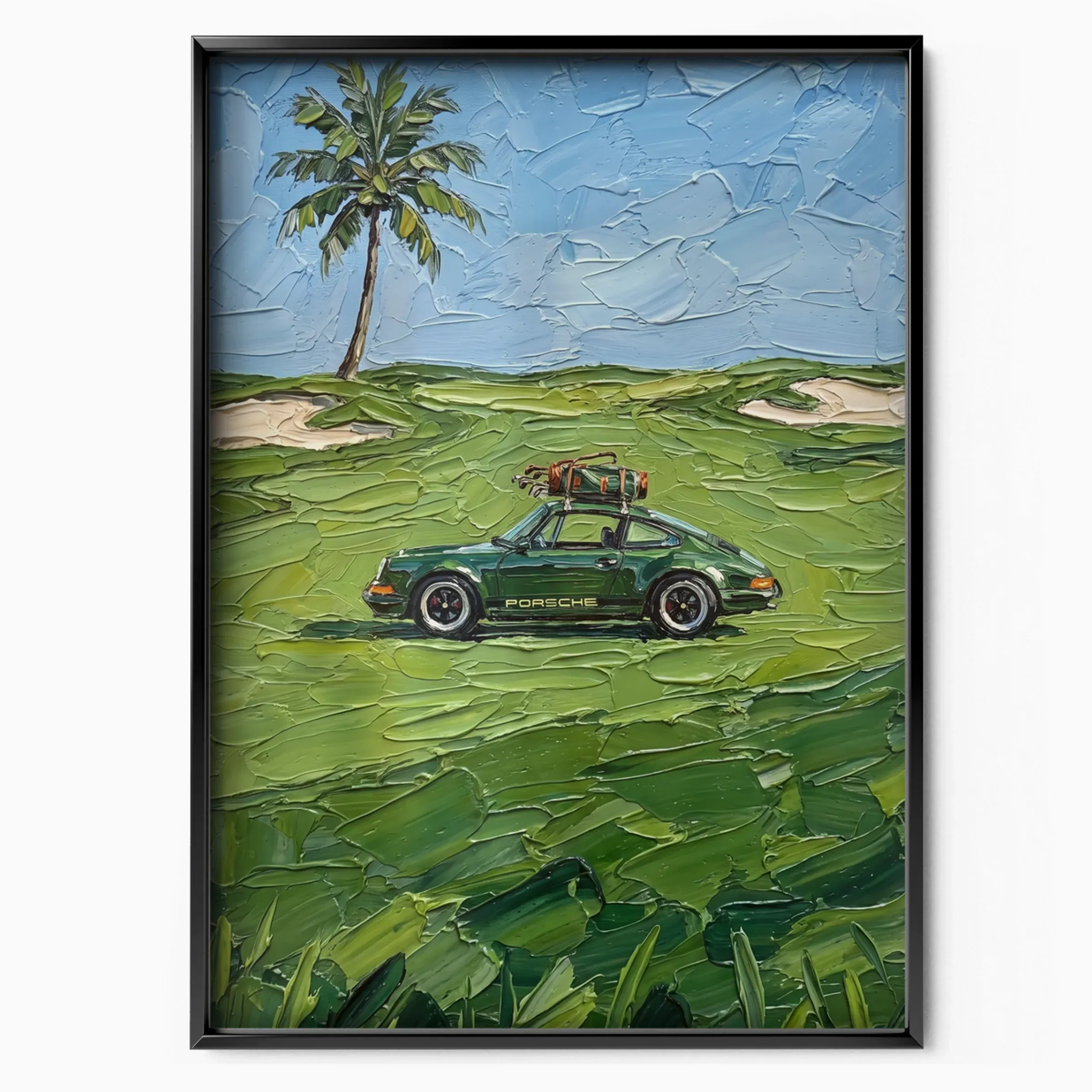 Porsche Poster - Classic 911 Green poster, museum grade matte print