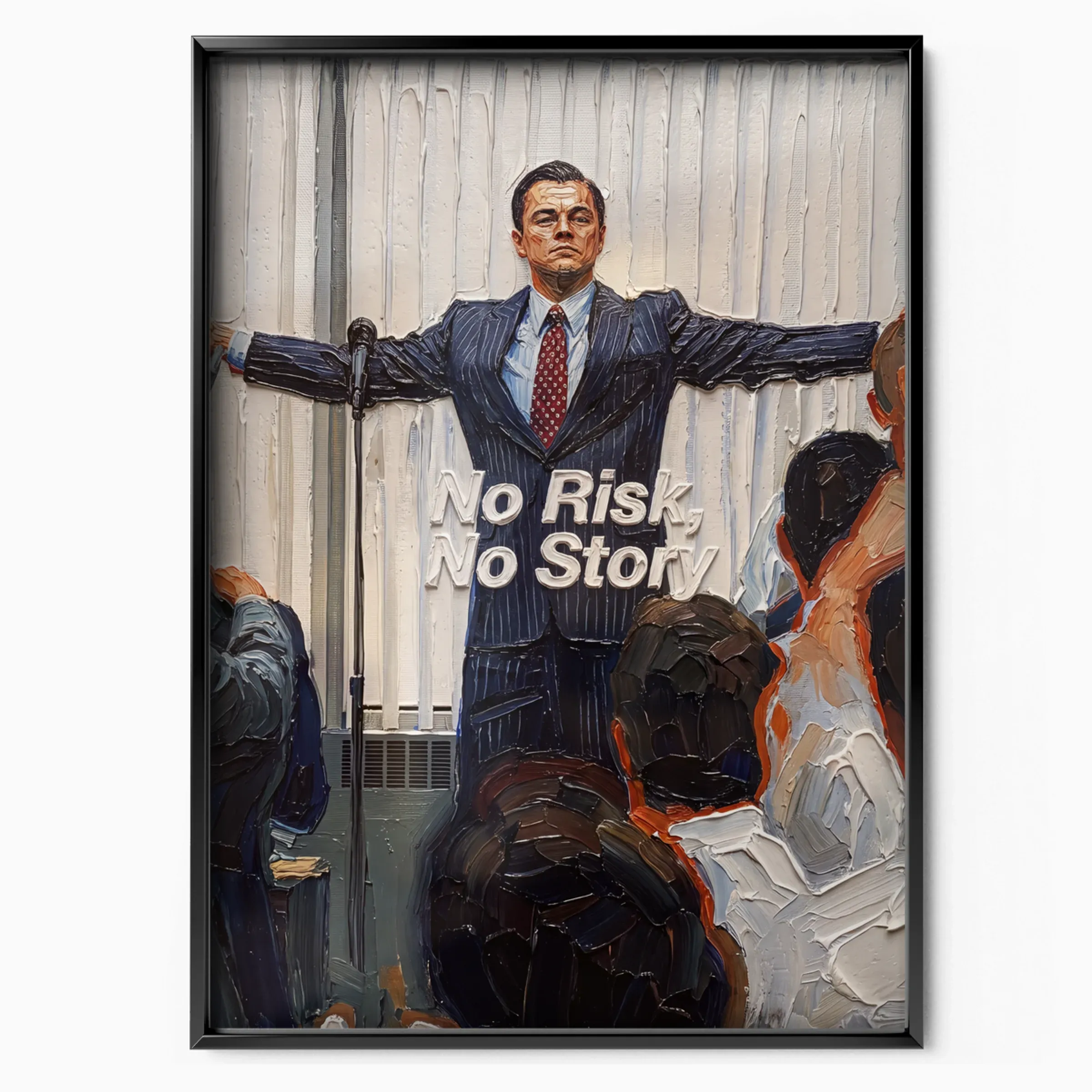 Business Poster - No Risk No Story Wall Street poster, museum grade matte print