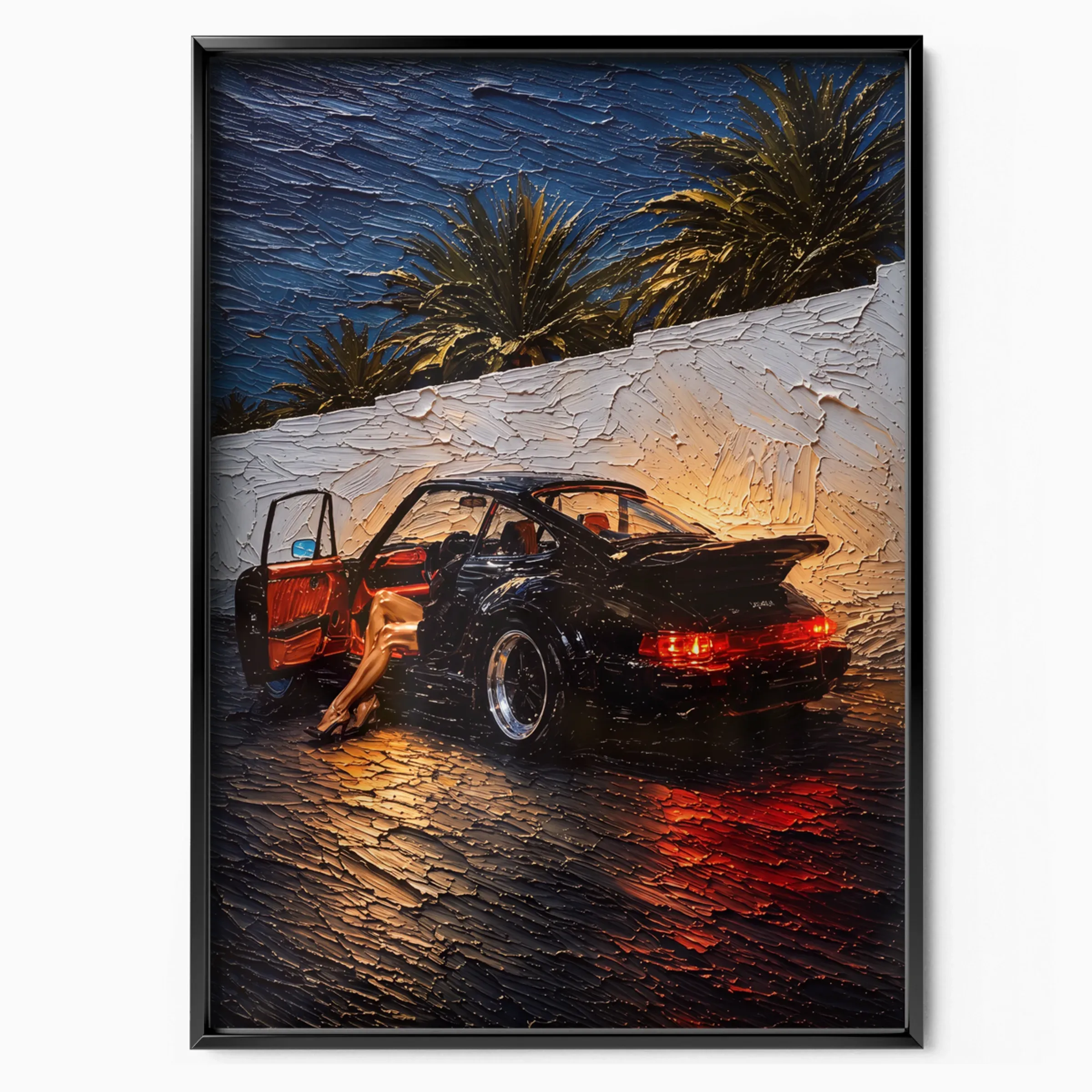 Porsche Poster - 911 Night Red poster, museum grade matte print