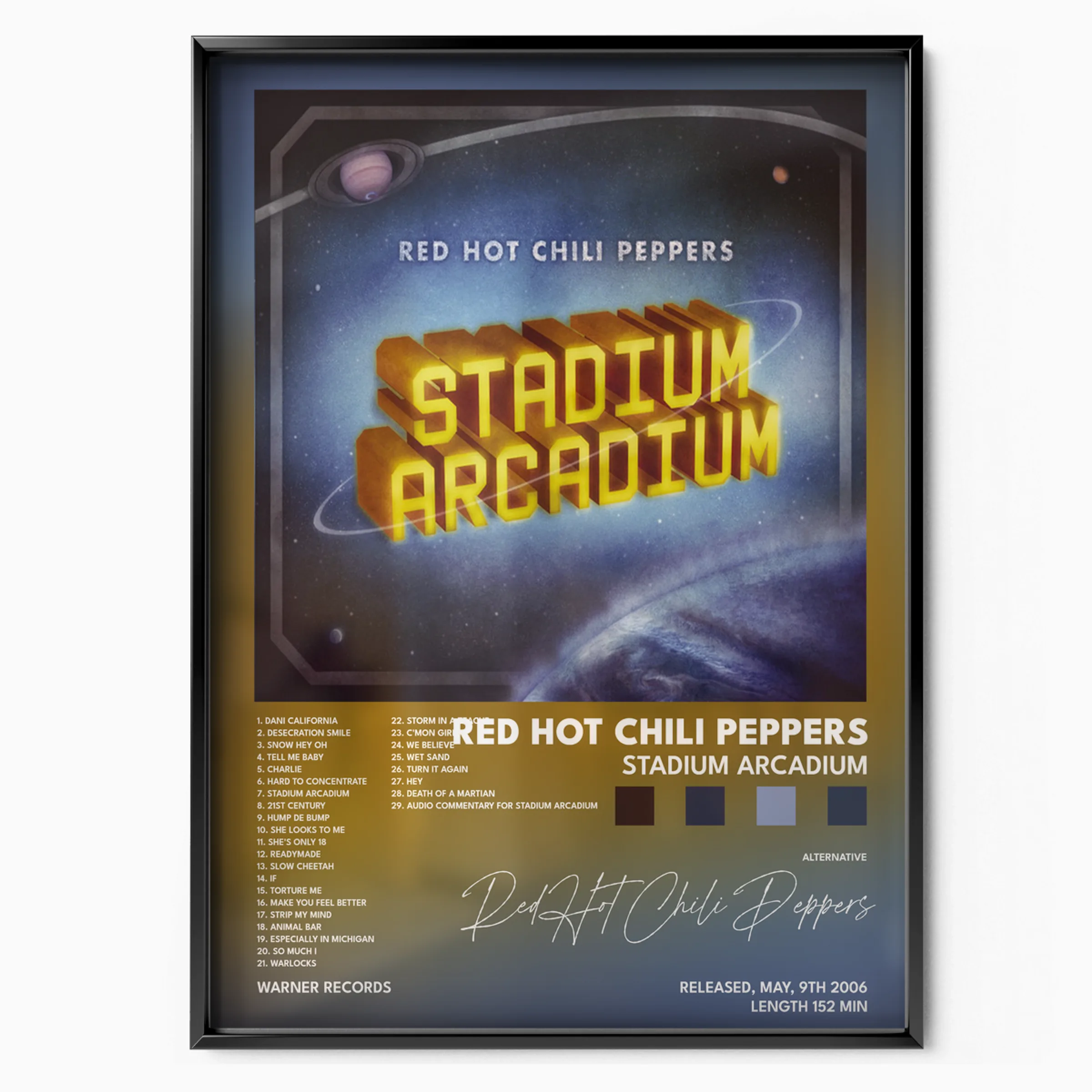 Stadium Arcadium Album poster, museum grade matte print