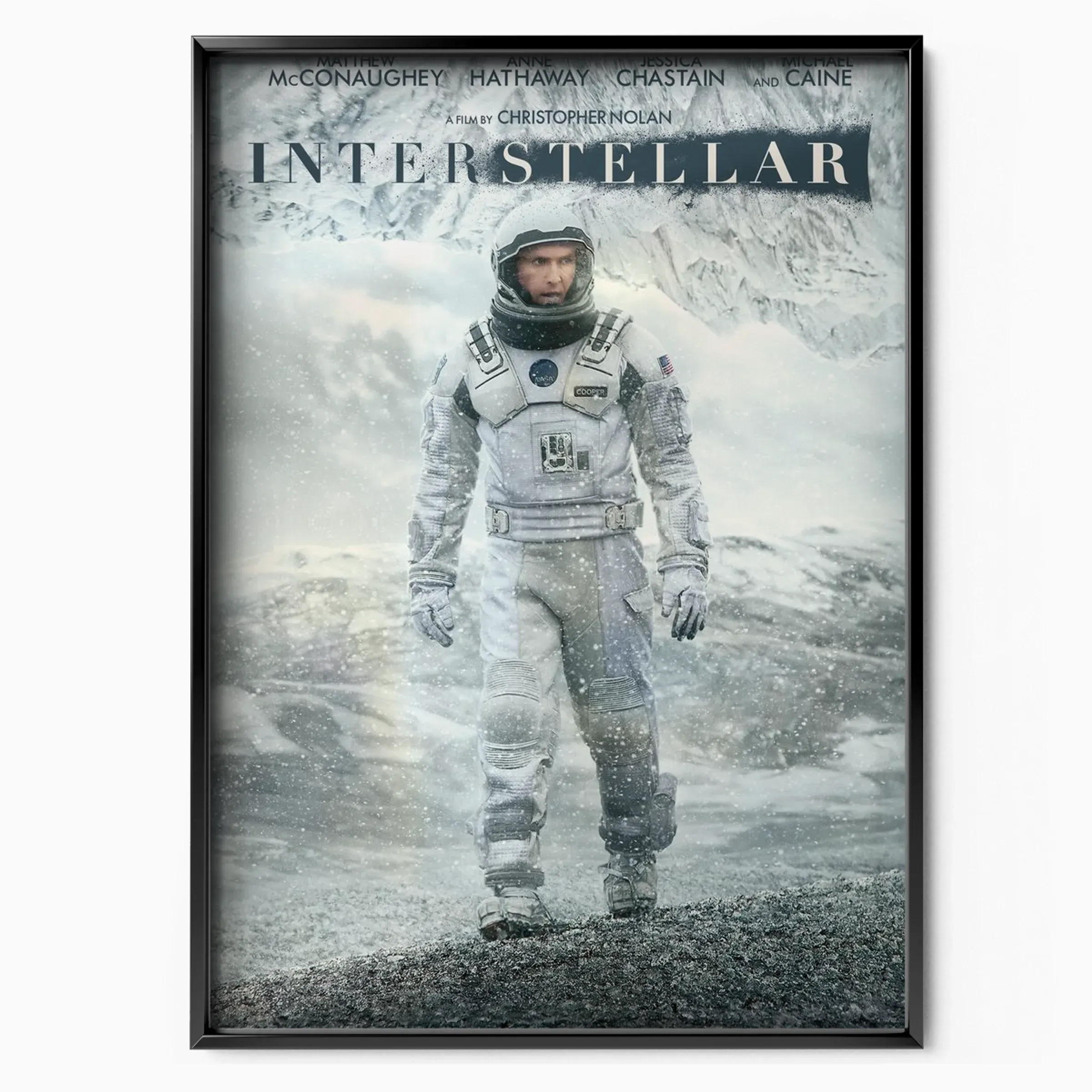 Interstellar Ice World Astronaut Poster poster, museum grade matte print