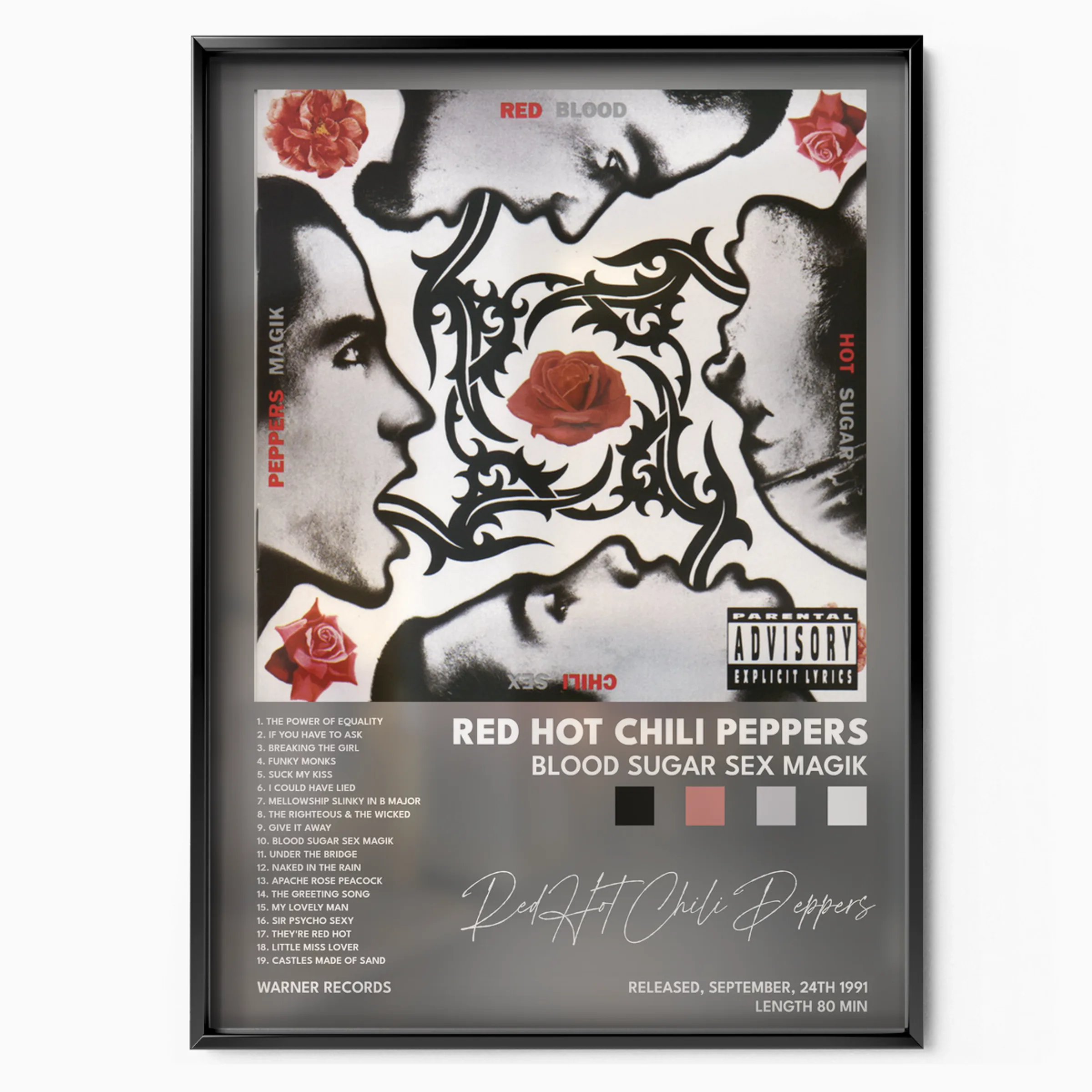 Blood Sugar Sex Magik Album poster, museum grade matte print